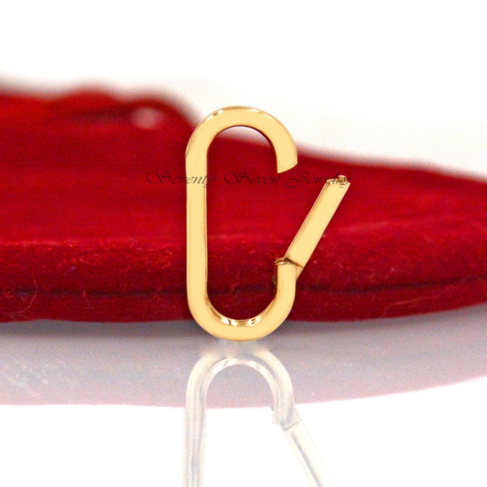 9K Solid Gold Charm Holder: Snap Link Necklace Enhancer - Seventy Seven Jewelry | SKU: SSMJH575-9KYG-2026,SSMJH575-9KYG-N47-1 9K Solid Gold Charm Holder: Snap Link Necklace Enhancer - Seventy Seven Jewelry | SKU: SSMJH575-9KYG-2026,SSMJH575-9KYG-N47-1
