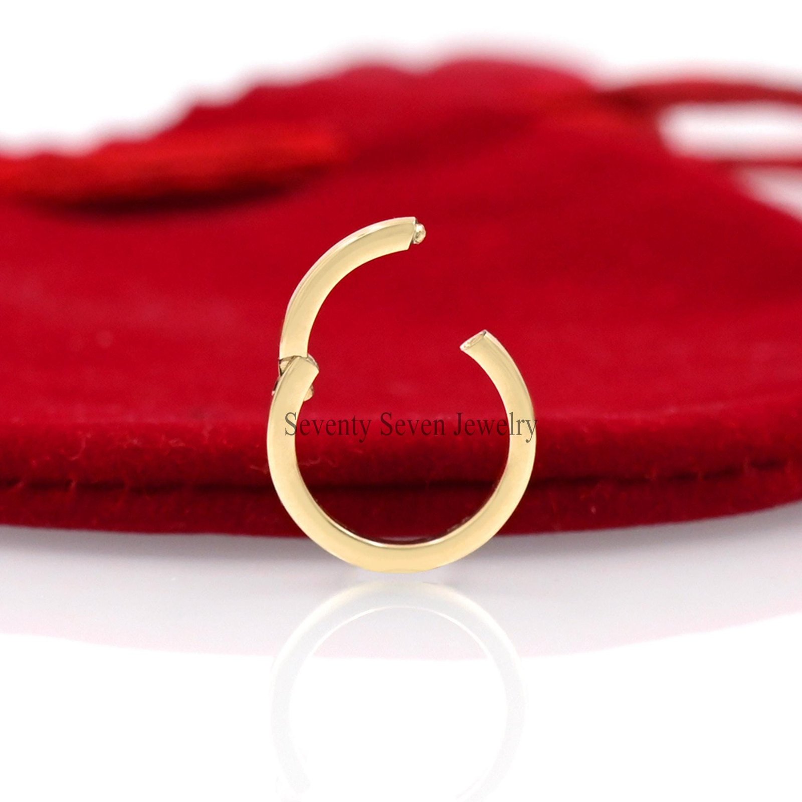 9K Solid Gold Round Charm Enhancer, 15mm Circle Link Lock - Seventy Seven Jewelry | SKU: SSMJH447-9KYG-2026 9K Solid Gold Round Charm Enhancer, 15mm Circle Link Lock - Seventy Seven Jewelry | SKU: SSMJH447-9KYG-2026