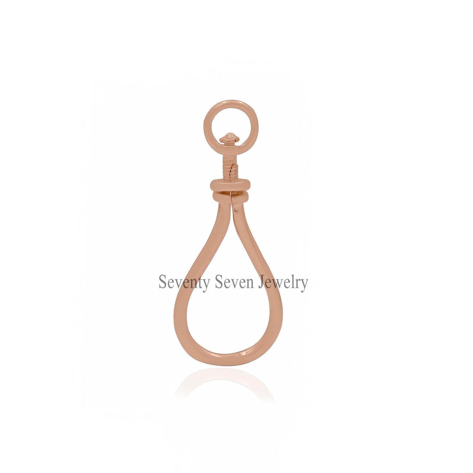 9K Solid Gold Shepherd Hook Enhancer, Anchor Charm (35x14 MM) - View 4 - Seventy Seven Jewelry | SKU: SSMJF213-9KYG-2026 9K Solid Gold Shepherd Hook Enhancer, Anchor Charm (35x14 MM) - View 4 - Seventy Seven Jewelry | SKU: SSMJF213-9KYG-2026
