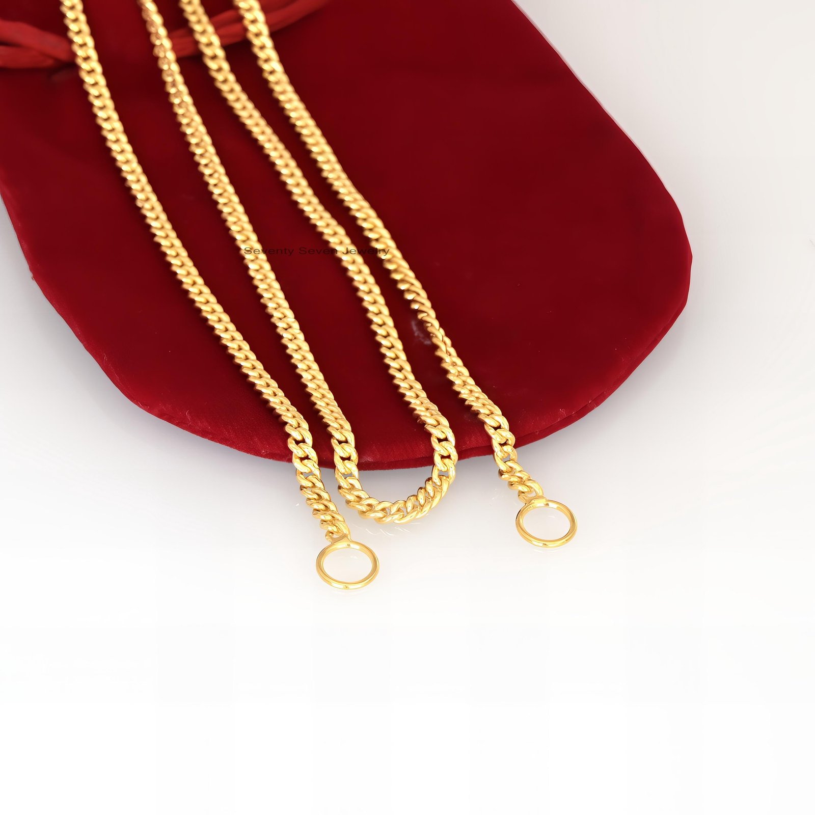 Carabiner Lock Sterling Silver Curb Chain, 3MM Link Necklace - Seventy Seven Jewelry | SKU: SSG17-SLYG-3M-16I-V Carabiner Lock Sterling Silver Curb Chain, 3MM Link Necklace - Seventy Seven Jewelry | SKU: SSG17-SLYG-3M-16I-V
