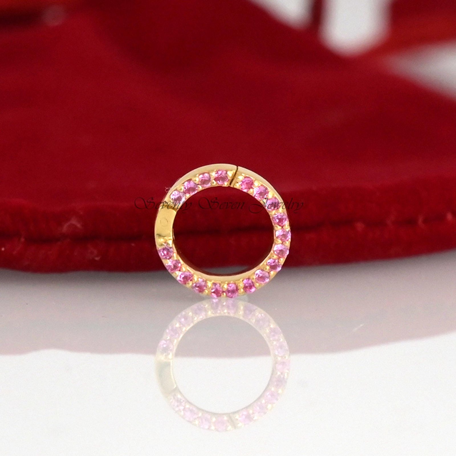 Diamond 925 Silver Charm Enhancer: Round Circle Holder (10mm) - View 2 - Seventy Seven Jewelry | SKU: SSMJP570-SLYGDI-2026,SS Diamond 925 Silver Charm Enhancer: Round Circle Holder (10mm) - View 2 - Seventy Seven Jewelry | SKU: SSMJP570-SLYGDI-2026,SS