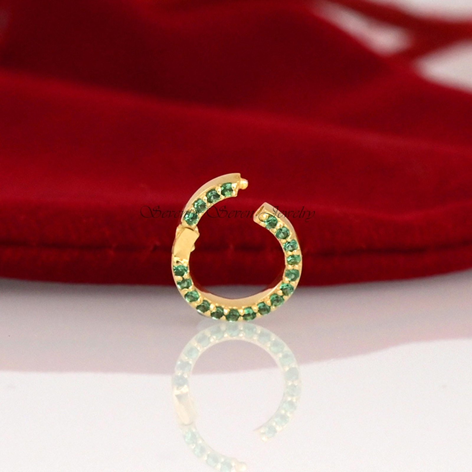 Diamond 925 Silver Charm Enhancer: Round Circle Holder (10mm) - View 4 - Seventy Seven Jewelry | SKU: SSMJP570-SLYGDI-2026,SS Diamond 925 Silver Charm Enhancer: Round Circle Holder (10mm) - View 4 - Seventy Seven Jewelry | SKU: SSMJP570-SLYGDI-2026,SS