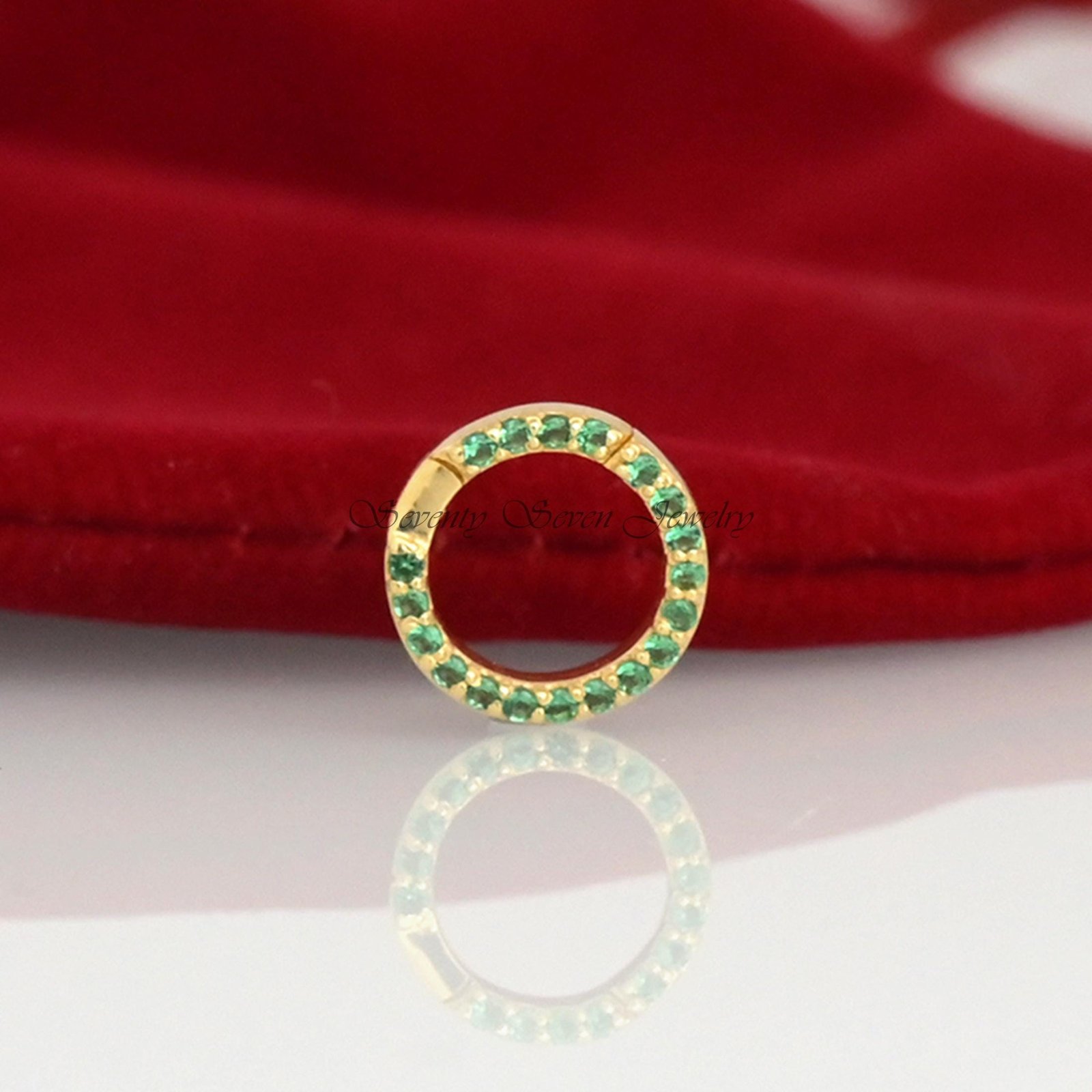 Diamond 925 Silver Charm Enhancer: Round Circle Holder (10mm) - View 5 - Seventy Seven Jewelry | SKU: SSMJP570-SLYGDI-2026,SS Diamond 925 Silver Charm Enhancer: Round Circle Holder (10mm) - View 5 - Seventy Seven Jewelry | SKU: SSMJP570-SLYGDI-2026,SS