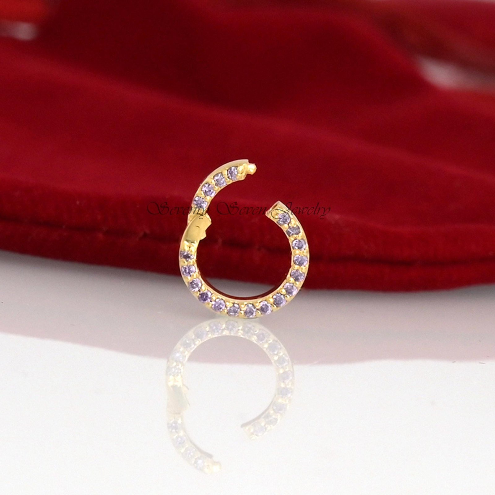 Diamond 925 Silver Charm Enhancer: Round Circle Holder (10mm) - View 6 - Seventy Seven Jewelry | SKU: SSMJP570-SLYGDI-2026,SS Diamond 925 Silver Charm Enhancer: Round Circle Holder (10mm) - View 6 - Seventy Seven Jewelry | SKU: SSMJP570-SLYGDI-2026,SS