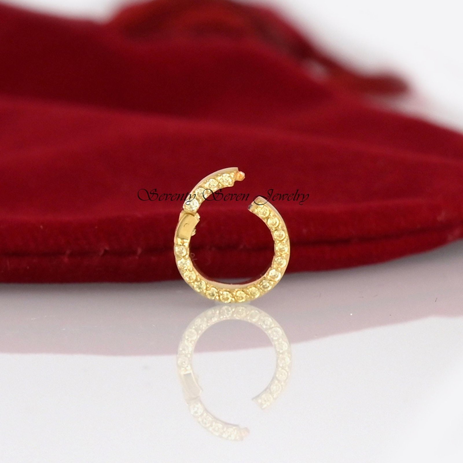 Diamond 925 Silver Charm Enhancer: Round Circle Holder (10mm) - View 7 - Seventy Seven Jewelry | SKU: SSMJP570-SLYGDI-2026,SS Diamond 925 Silver Charm Enhancer: Round Circle Holder (10mm) - View 7 - Seventy Seven Jewelry | SKU: SSMJP570-SLYGDI-2026,SS