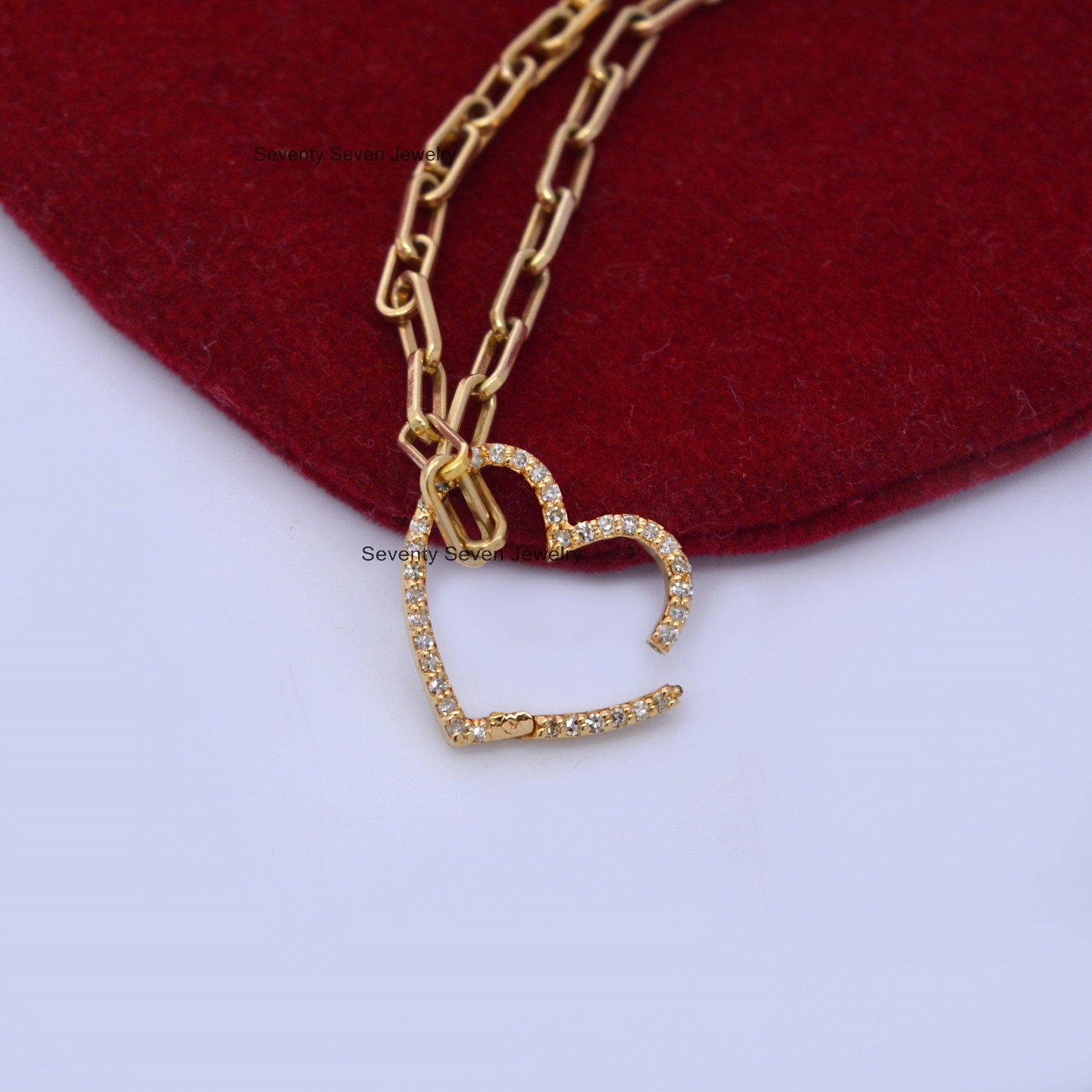 Diamond Heart Enhancer: 925 Silver Charms Holder (15 MM) - View 2 - Seventy Seven Jewelry | SKU: SSMJP536-SLYGMN-2026,SSMJP53 Diamond Heart Enhancer: 925 Silver Charms Holder (15 MM) - View 2 - Seventy Seven Jewelry | SKU: SSMJP536-SLYGMN-2026,SSMJP53