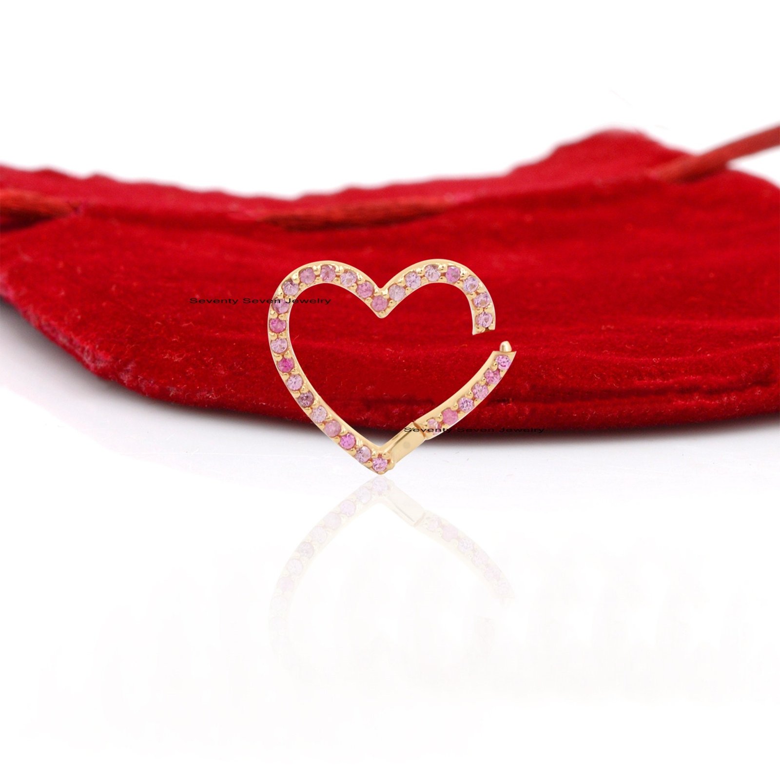 Diamond Heart Enhancer: 925 Silver Charms Holder (15 MM) - View 5 - Seventy Seven Jewelry | SKU: SSMJP536-SLYGMN-2026,SSMJP53 Diamond Heart Enhancer: 925 Silver Charms Holder (15 MM) - View 5 - Seventy Seven Jewelry | SKU: SSMJP536-SLYGMN-2026,SSMJP53