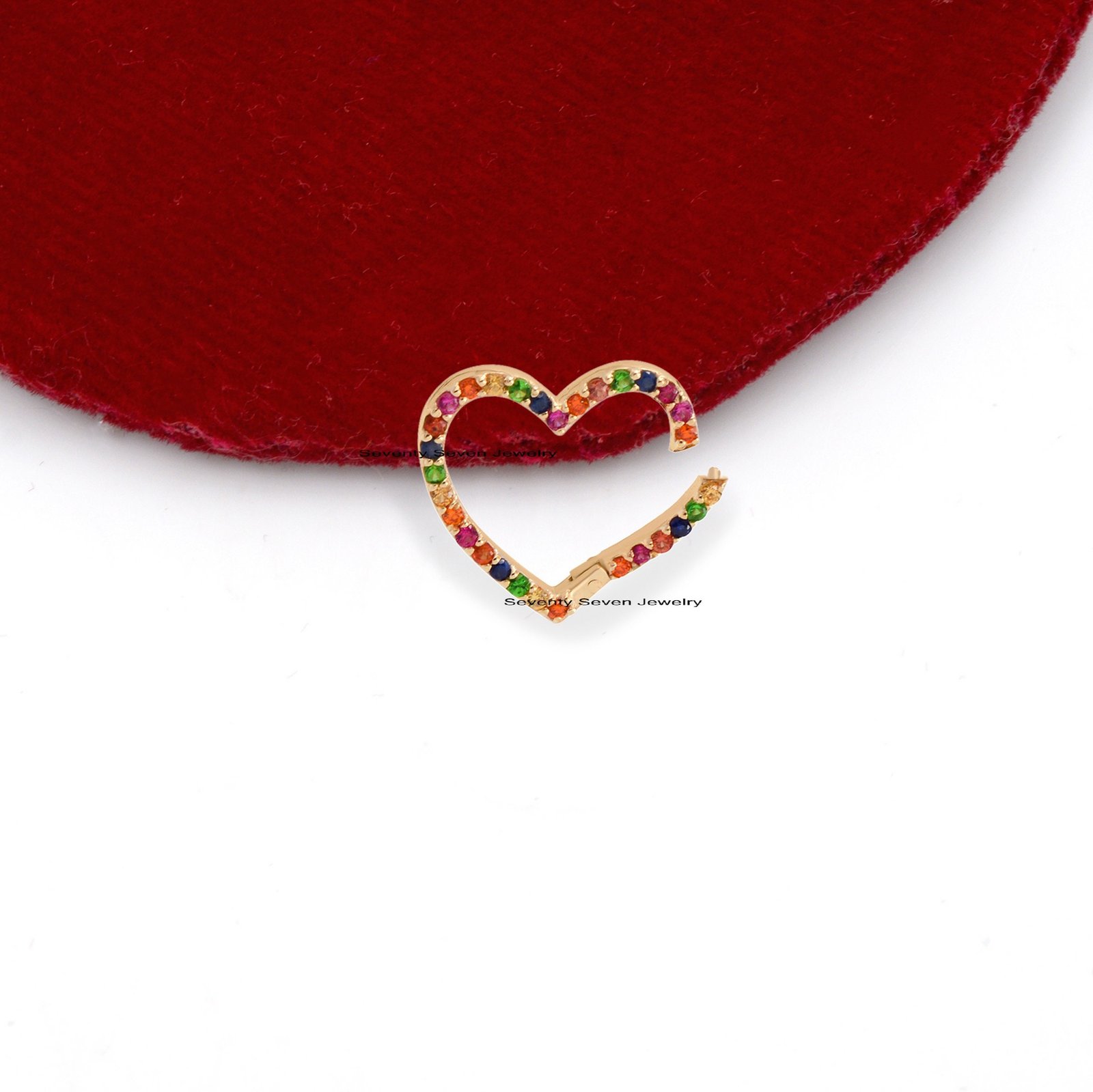 Diamond Heart Enhancer: 925 Silver Charms Holder (15 MM) - View 6 - Seventy Seven Jewelry | SKU: SSMJP536-SLYGMN-2026,SSMJP53 Diamond Heart Enhancer: 925 Silver Charms Holder (15 MM) - View 6 - Seventy Seven Jewelry | SKU: SSMJP536-SLYGMN-2026,SSMJP53