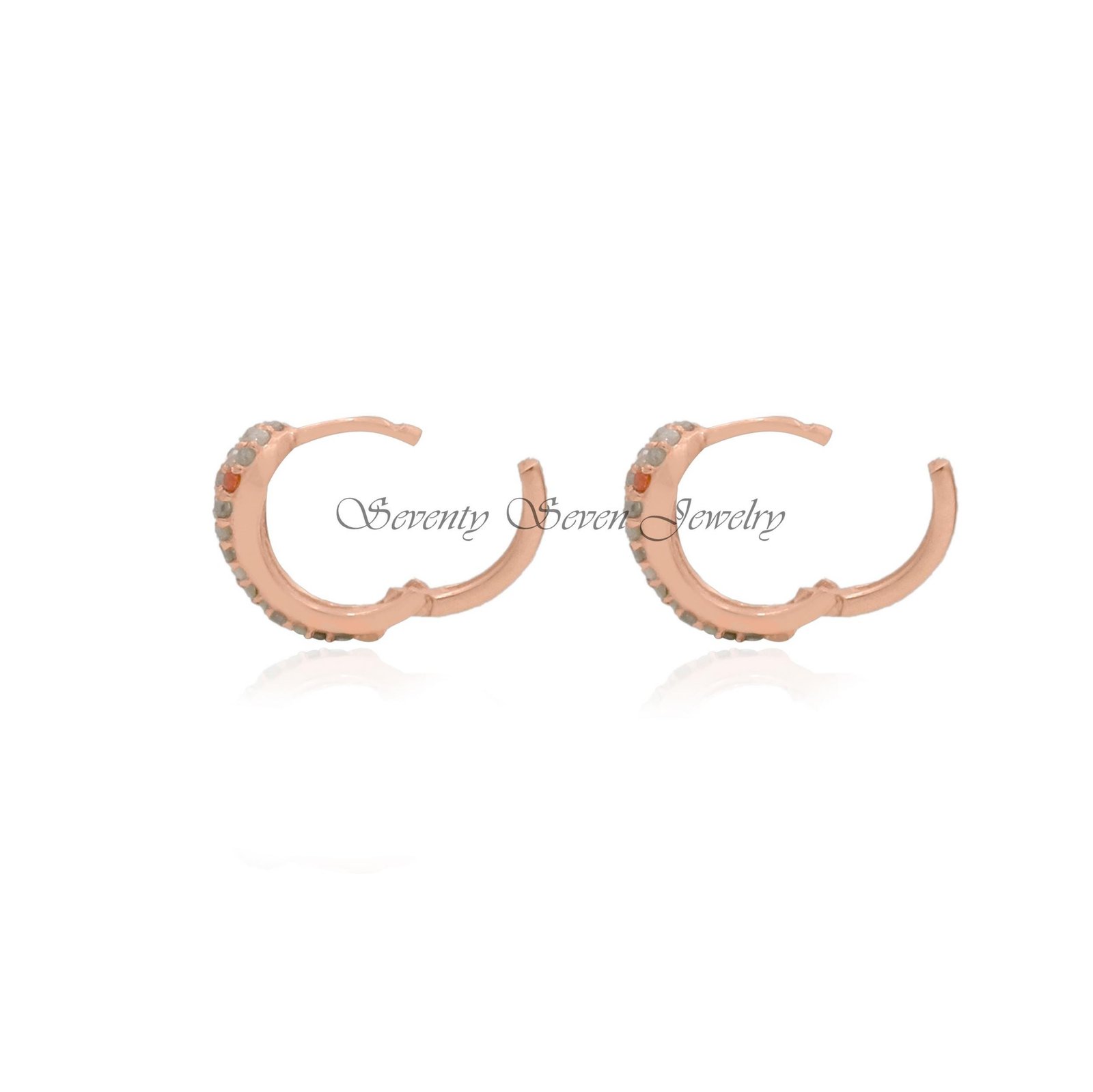 Diamond Snake Hoop Huggies: Ruby Eyed Serpent Earrings, 925 Silver - View 7 - Seventy Seven Jewelry | SKU: SSMJE494-SLYGDIRU- Diamond Snake Hoop Huggies: Ruby Eyed Serpent Earrings, 925 Silver - View 7 - Seventy Seven Jewelry | SKU: SSMJE494-SLYGDIRU-