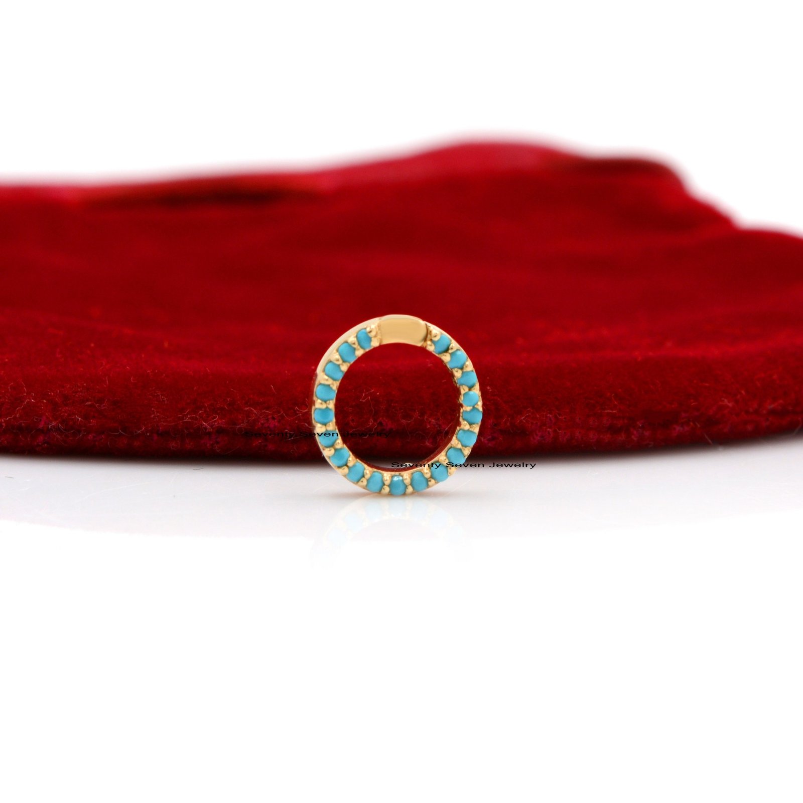 Gemstone Circle Charm Enhancer, 925 Silver, 10MM - View 4 - Seventy Seven Jewelry | SKU: SSMJF119-SLYGTQ-10M-VP,SSMJF119-SLYG Gemstone Circle Charm Enhancer, 925 Silver, 10MM - View 4 - Seventy Seven Jewelry | SKU: SSMJF119-SLYGTQ-10M-VP,SSMJF119-SLYG