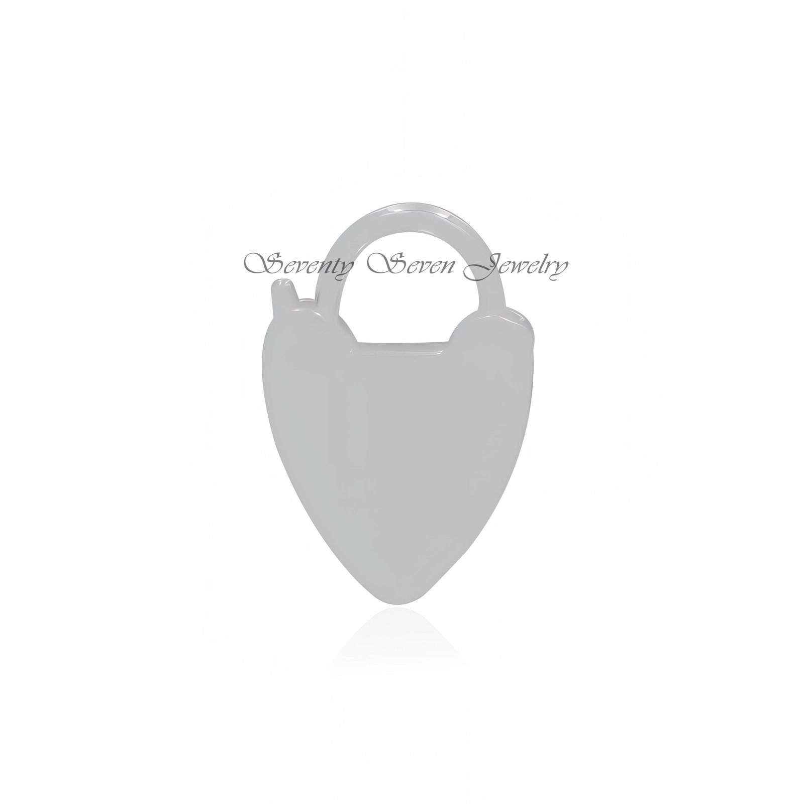 Gold Vermeil Heart Star Padlock Pendant: Sterling Silver Connector (30mm) - View 2 - Seventy Seven Jewelry | SKU: SSMJP47-SLR Gold Vermeil Heart Star Padlock Pendant: Sterling Silver Connector (30mm) - View 2 - Seventy Seven Jewelry | SKU: SSMJP47-SLR