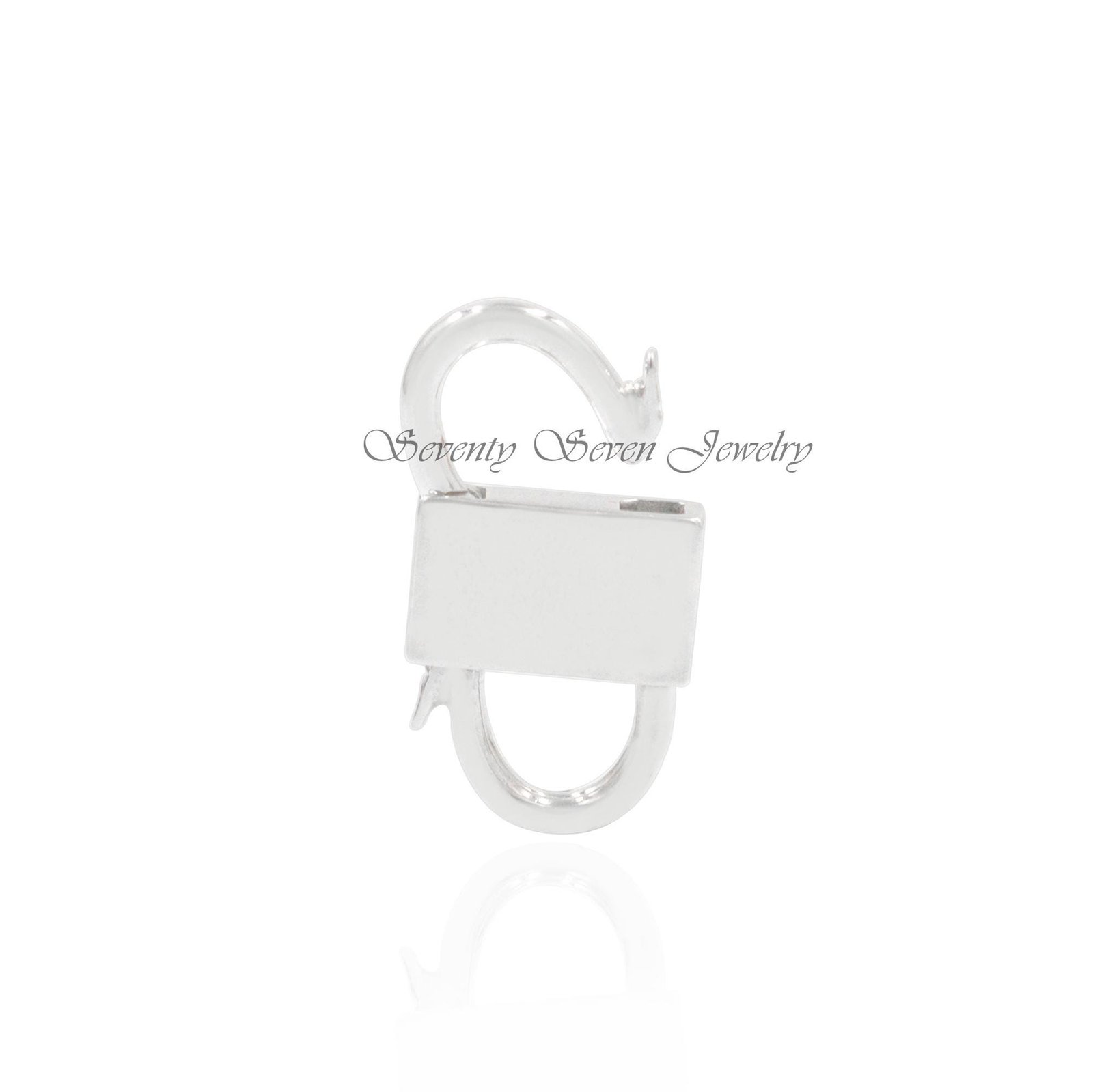 Handmade 14k Gold Plated Padlock Pendant: Openable 925 Silver Jewelry - View 4 - Seventy Seven Jewelry | SKU: SSMJP31-SLRG-20 Handmade 14k Gold Plated Padlock Pendant: Openable 925 Silver Jewelry - View 4 - Seventy Seven Jewelry | SKU: SSMJP31-SLRG-20