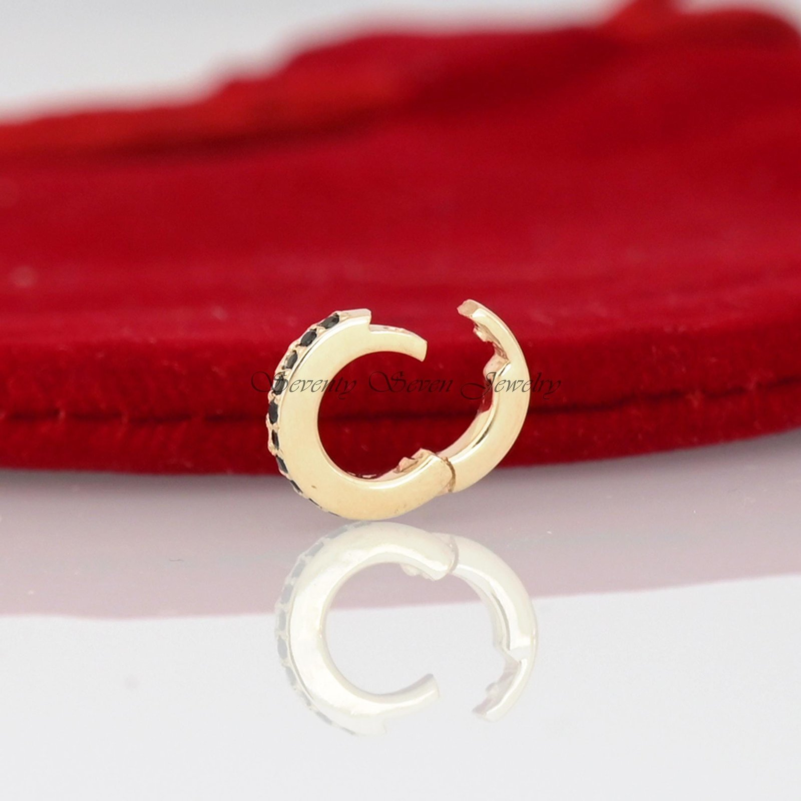 Pave Diamond 9k Gold Circle Charm Enhancer - 10MM - View 4 - Seventy Seven Jewelry | SKU: SSMJP686-9KYGDI-2026,SSMJP686-9KYGT Pave Diamond 9k Gold Circle Charm Enhancer - 10MM - View 4 - Seventy Seven Jewelry | SKU: SSMJP686-9KYGDI-2026,SSMJP686-9KYGT
