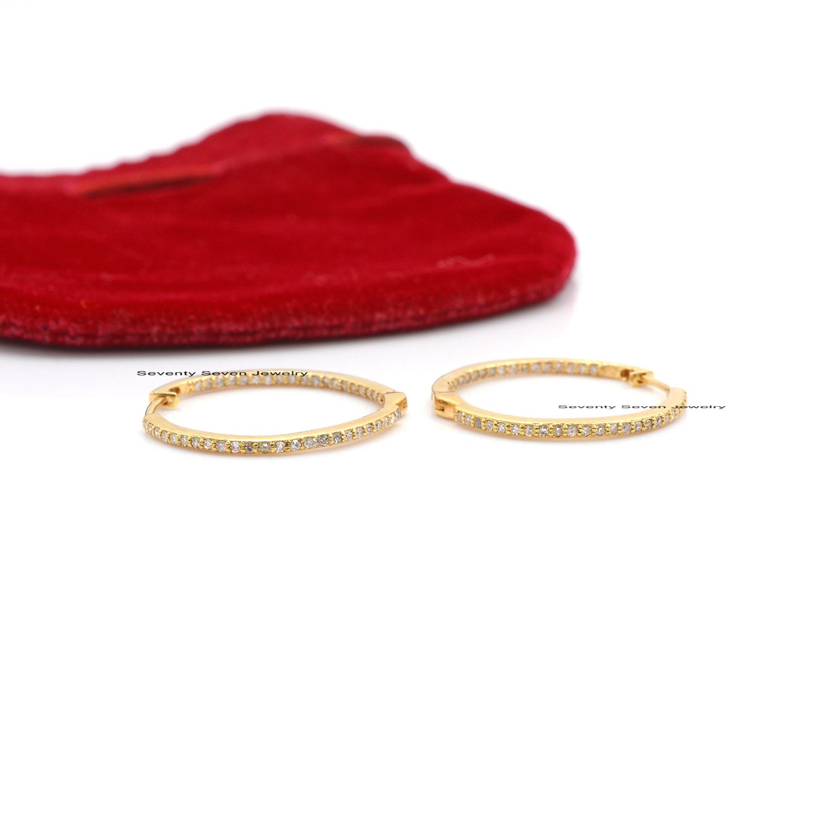 Pave Diamond Silver Hoops: Extra Long Earrings - Seventy Seven Jewelry | SKU: SSMJE12-SLYGDI-25M,SSMJE12-SLYGCZ-25M,SSMJE12-S Pave Diamond Silver Hoops: Extra Long Earrings - Seventy Seven Jewelry | SKU: SSMJE12-SLYGDI-25M,SSMJE12-SLYGCZ-25M,SSMJE12-S