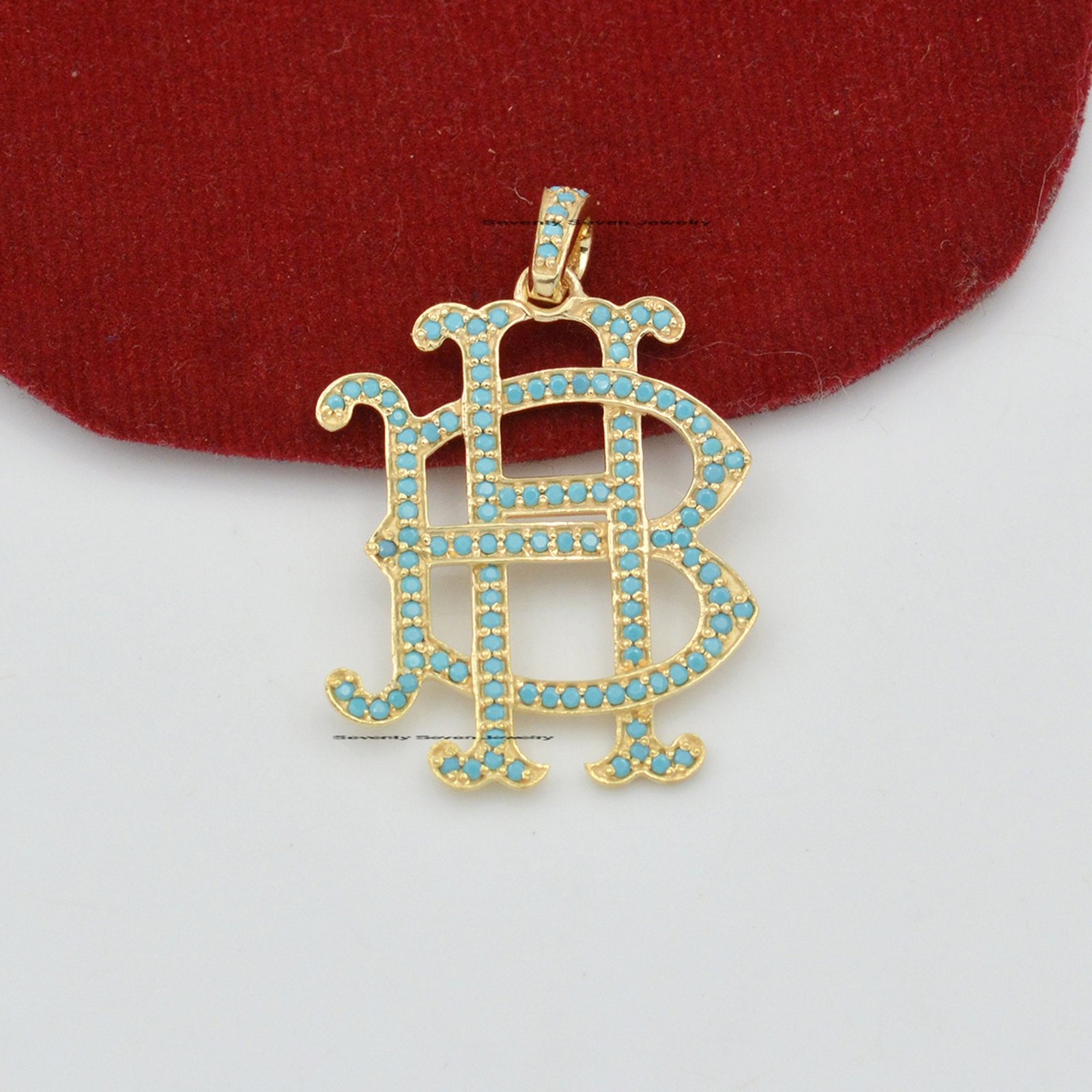 Pave Initial Pendant: Sterling Silver Monogram Jewelry - View 2 - Seventy Seven Jewelry | SKU: SSMJP540-SLRHDI-NS-2026 Pave Initial Pendant: Sterling Silver Monogram Jewelry - View 2 - Seventy Seven Jewelry | SKU: SSMJP540-SLRHDI-NS-2026