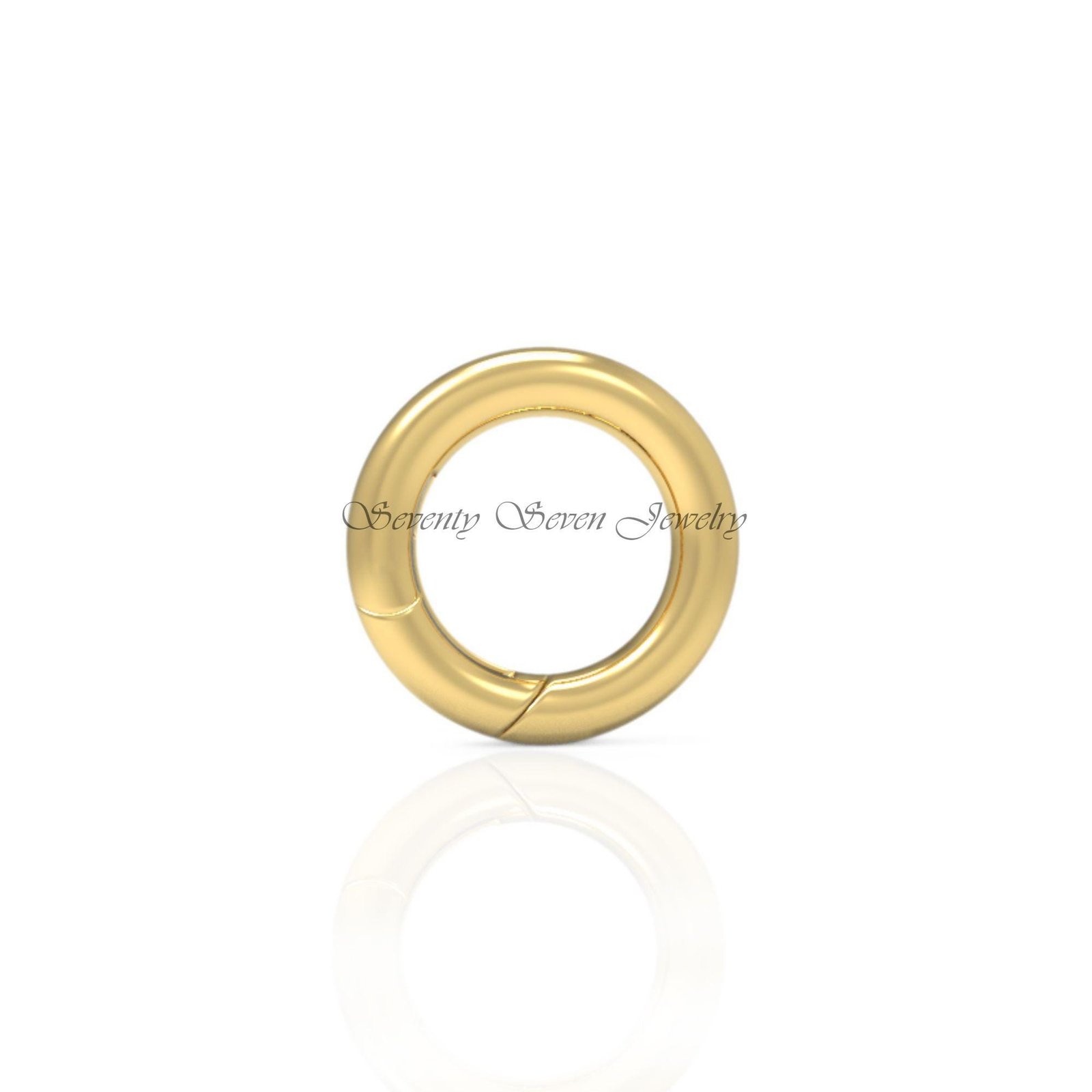 Sterling Silver Charm Enhancer Lock: Paperclip Necklace Connector (20 MM) - View 5 - Seventy Seven Jewelry | SKU: SSMJP979-SL Sterling Silver Charm Enhancer Lock: Paperclip Necklace Connector (20 MM) - View 5 - Seventy Seven Jewelry | SKU: SSMJP979-SL
