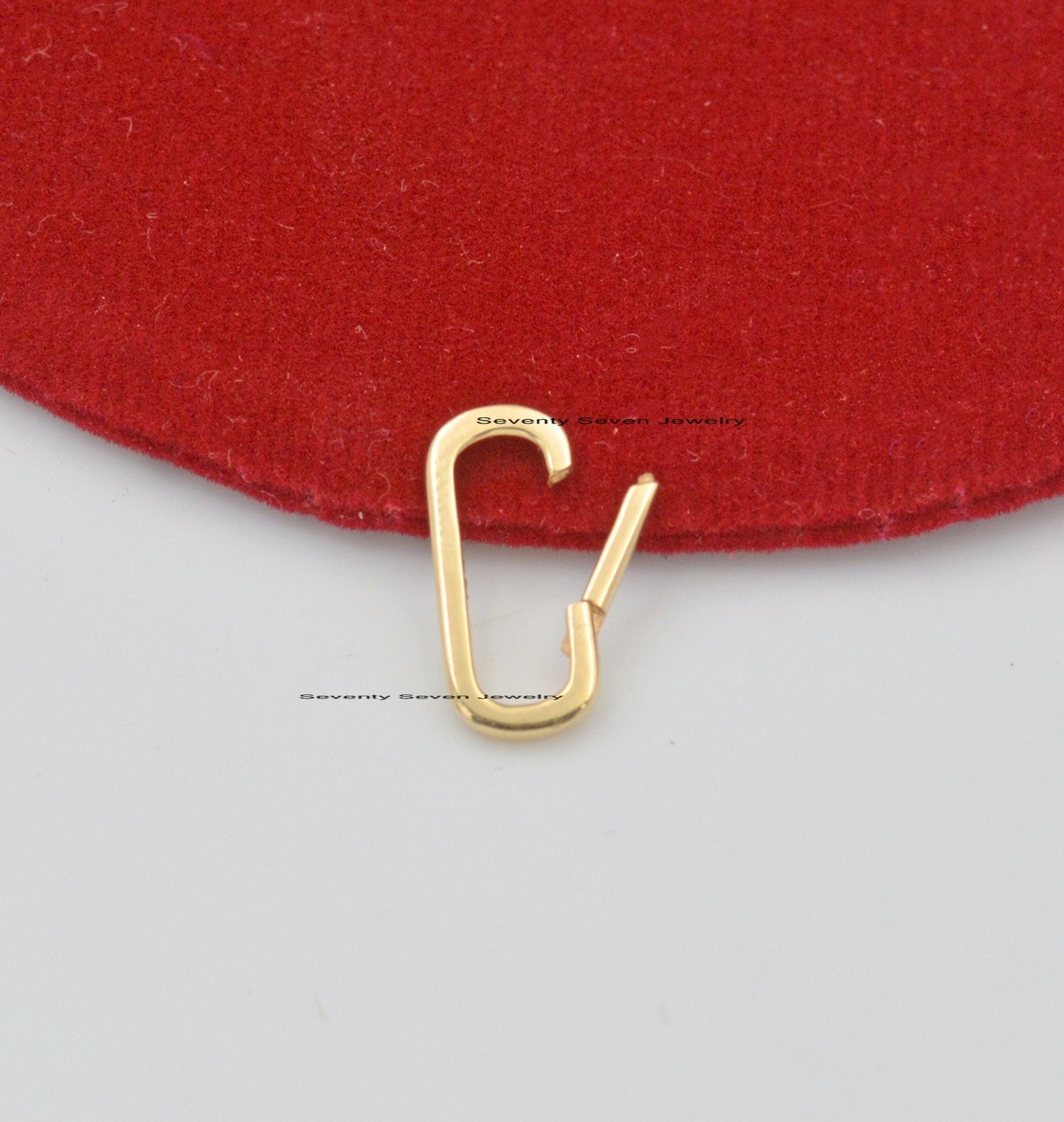 Sterling Silver Charm Holder: Ruby Push Lock Enhancer Link - View 4 - Seventy Seven Jewelry | SKU: SSMJP447-SLYG-2026,SSMJP47 Sterling Silver Charm Holder: Ruby Push Lock Enhancer Link - View 4 - Seventy Seven Jewelry | SKU: SSMJP447-SLYG-2026,SSMJP47