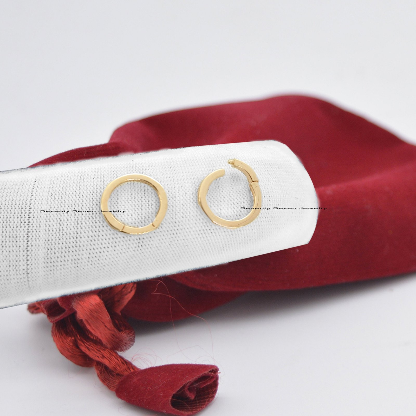 Sterling Silver Charm Holder: Ruby Push Lock Enhancer Link - View 7 - Seventy Seven Jewelry | SKU: SSMJP447-SLYG-2026,SSMJP47 Sterling Silver Charm Holder: Ruby Push Lock Enhancer Link - View 7 - Seventy Seven Jewelry | SKU: SSMJP447-SLYG-2026,SSMJP47