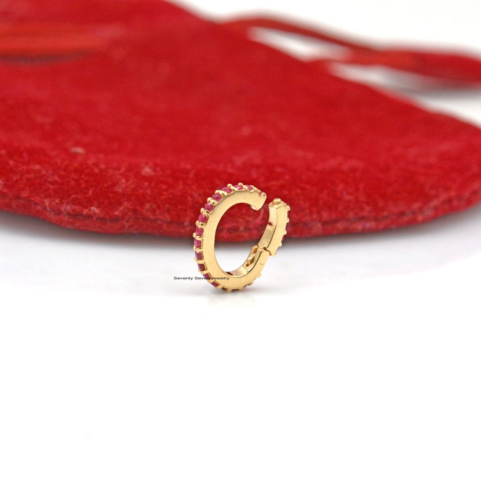 Sterling Silver Diamond Pave Oval Charm Holder - Seventy Seven Jewelry | SKU: SSMJF126-SLYGDI-2026 Sterling Silver Diamond Pave Oval Charm Holder - Seventy Seven Jewelry | SKU: SSMJF126-SLYGDI-2026