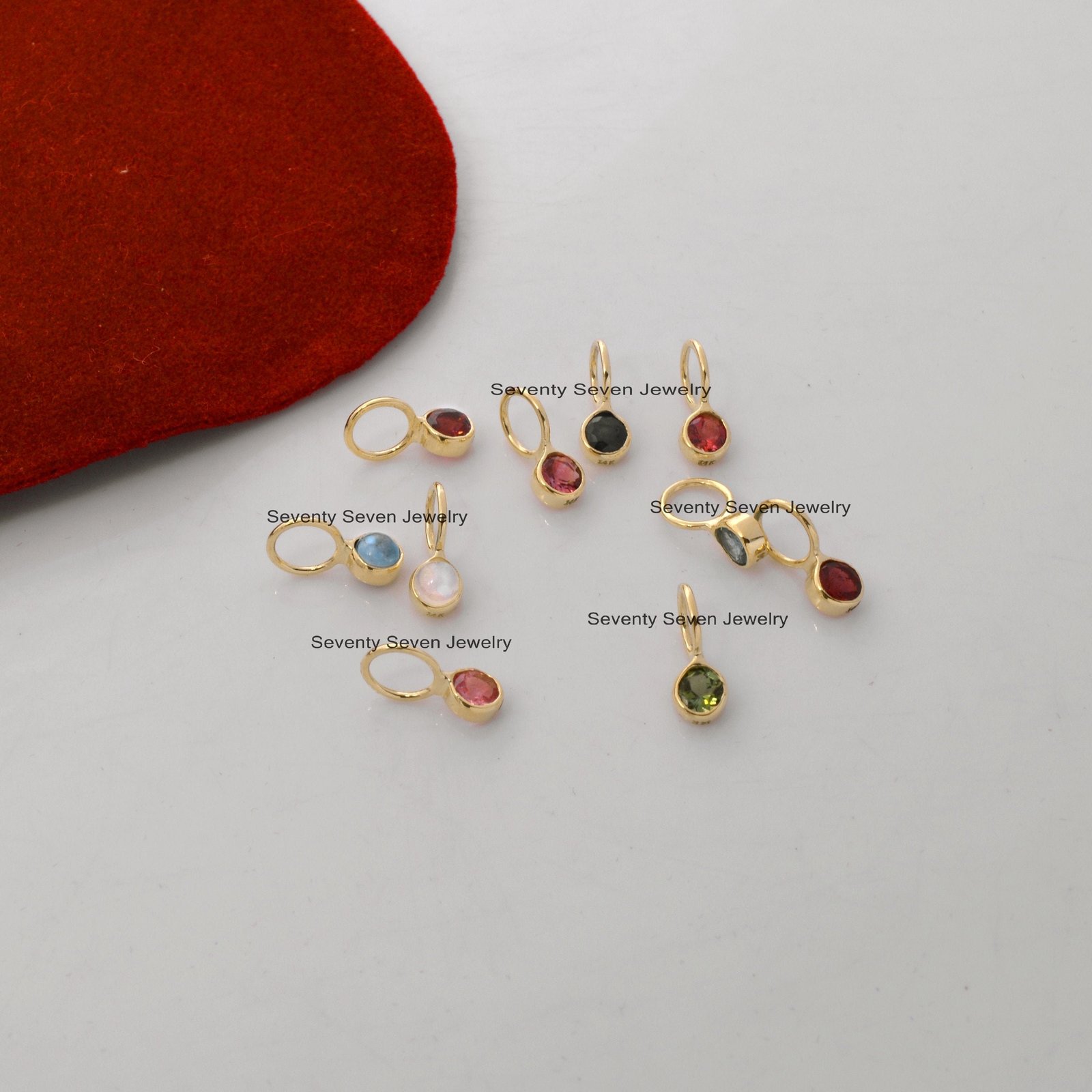 Sterling Silver Drop Pendant: Tiny Charm (12x5 MM) - View 2 - Seventy Seven Jewelry | SKU: SSMJP468-SLYGTQ-2026,SSMJP468-SLYG Sterling Silver Drop Pendant: Tiny Charm (12x5 MM) - View 2 - Seventy Seven Jewelry | SKU: SSMJP468-SLYGTQ-2026,SSMJP468-SLYG