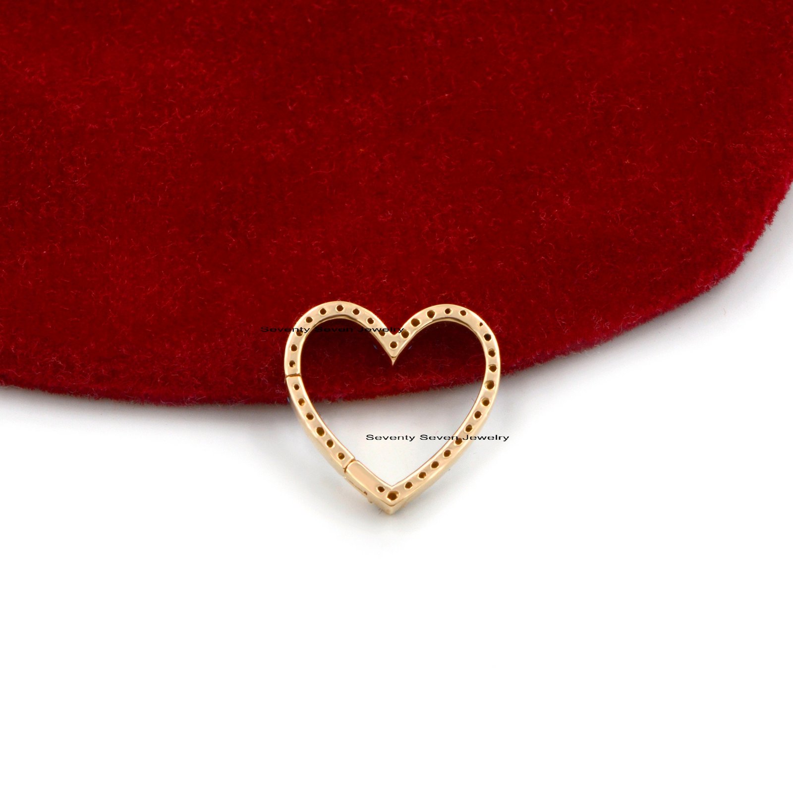 Sterling Silver Heart Charm Holder: Turquoise & Gemstone Enhancer - View 6 - Seventy Seven Jewelry | SKU: SSMJP536-SLYGTQ-P,S Sterling Silver Heart Charm Holder: Turquoise & Gemstone Enhancer - View 6 - Seventy Seven Jewelry | SKU: SSMJP536-SLYGTQ-P,S