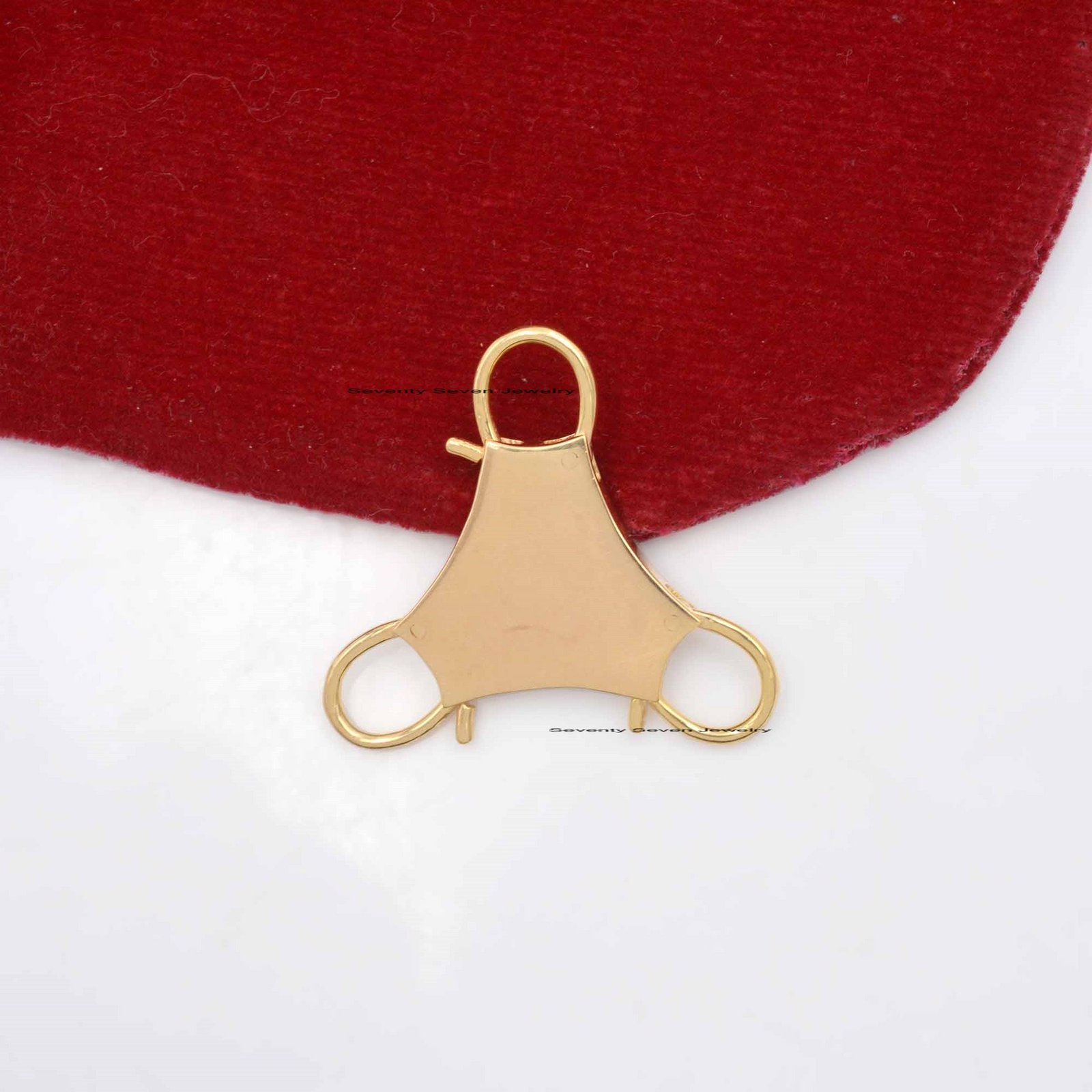 Sterling Silver Openable Padlock Pendant: 14K Gold Plated, Dainty Connector - View 6 - Seventy Seven Jewelry | SKU: SSMJP547- Sterling Silver Openable Padlock Pendant: 14K Gold Plated, Dainty Connector - View 6 - Seventy Seven Jewelry | SKU: SSMJP547-