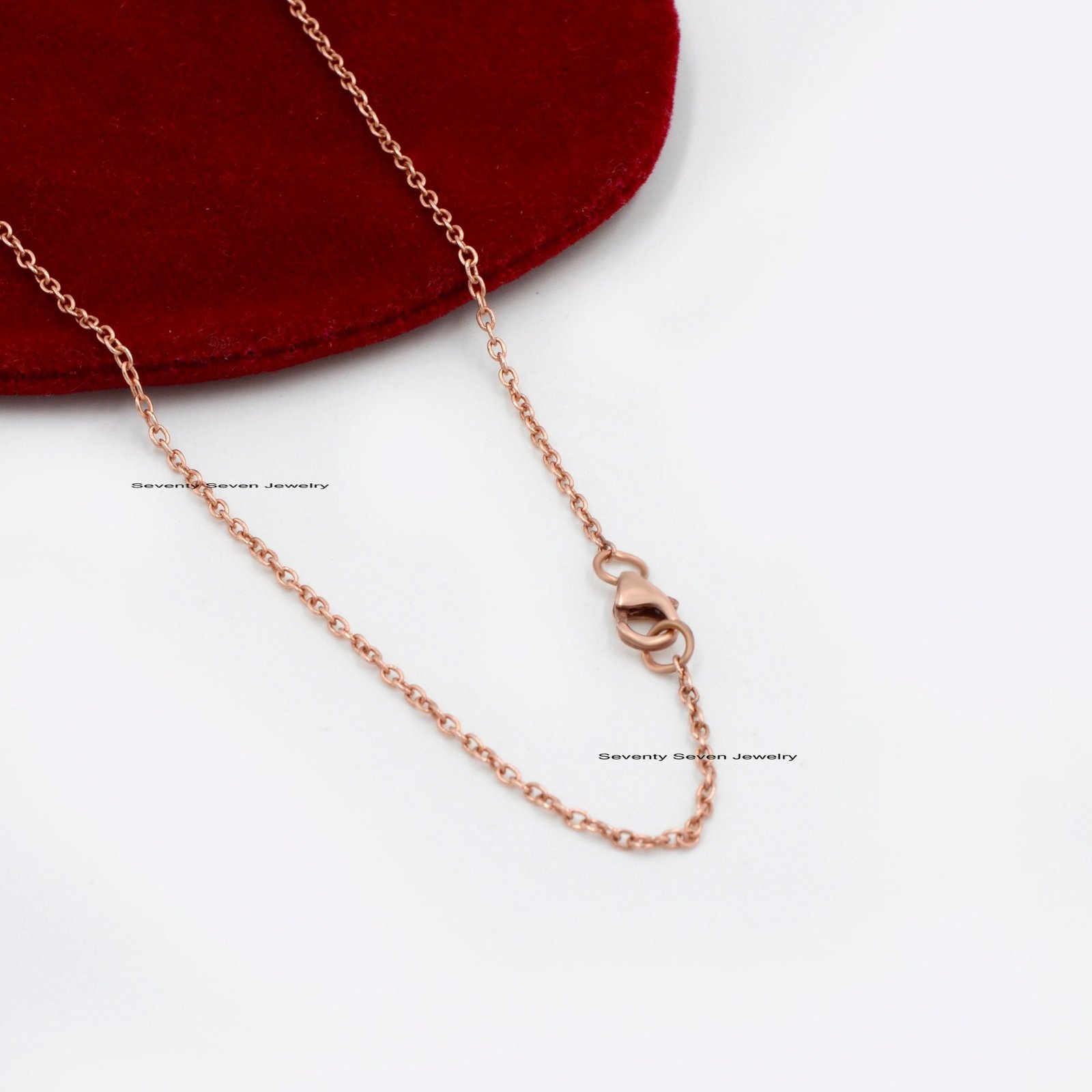 Sterling Silver Rolo Link Chain Necklace - 1MM Round Jewellery - Seventy Seven Jewelry | SKU: SSG19-SLYG Sterling Silver Rolo Link Chain Necklace - 1MM Round Jewellery - Seventy Seven Jewelry | SKU: SSG19-SLYG