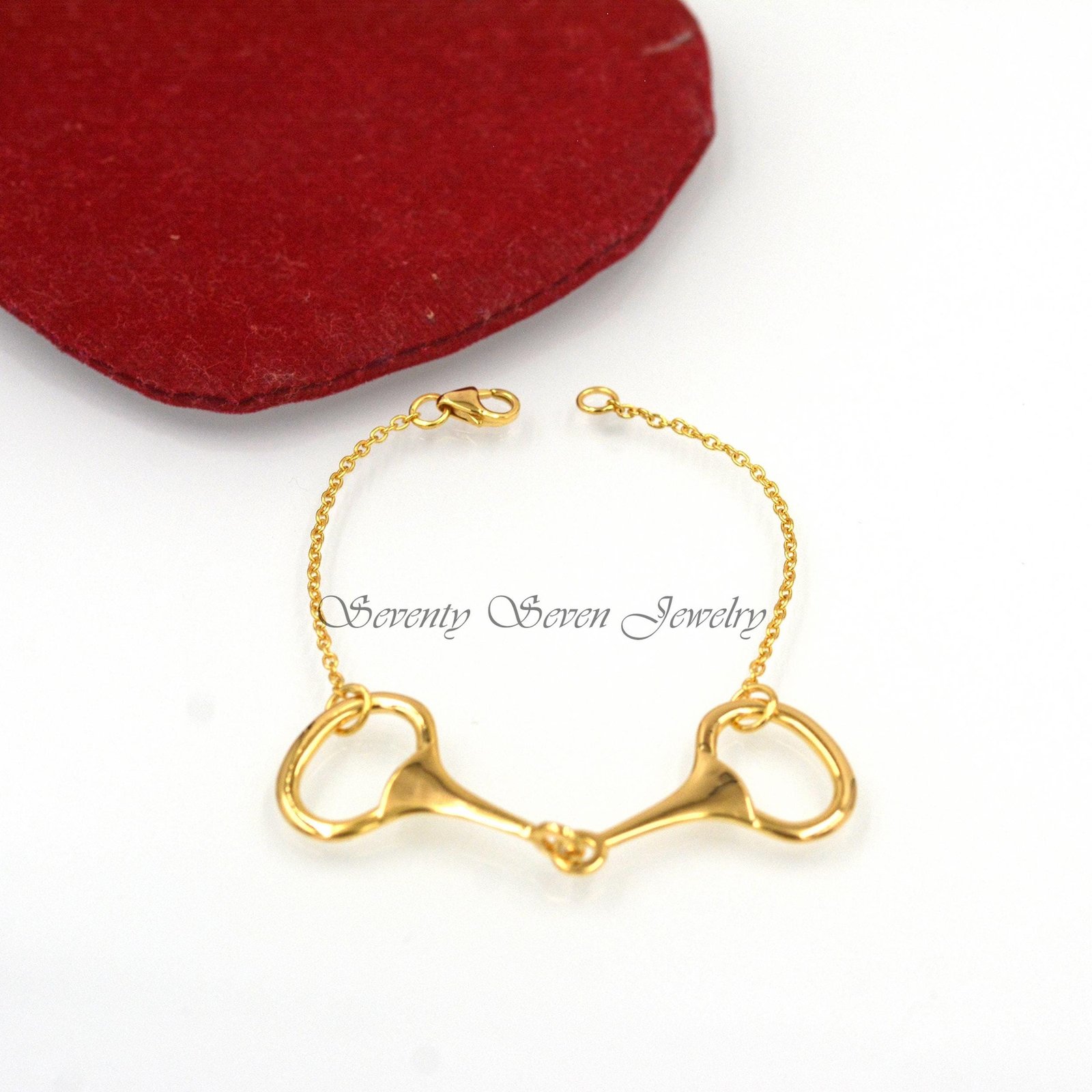 Sterling Silver Snaffle Bit Necklace: Equestrian Jewelry, Horse Lover Gift - Seventy Seven Jewelry | SKU: SSMJN28-SLRG-16I-V Sterling Silver Snaffle Bit Necklace: Equestrian Jewelry, Horse Lover Gift - Seventy Seven Jewelry | SKU: SSMJN28-SLRG-16I-V
