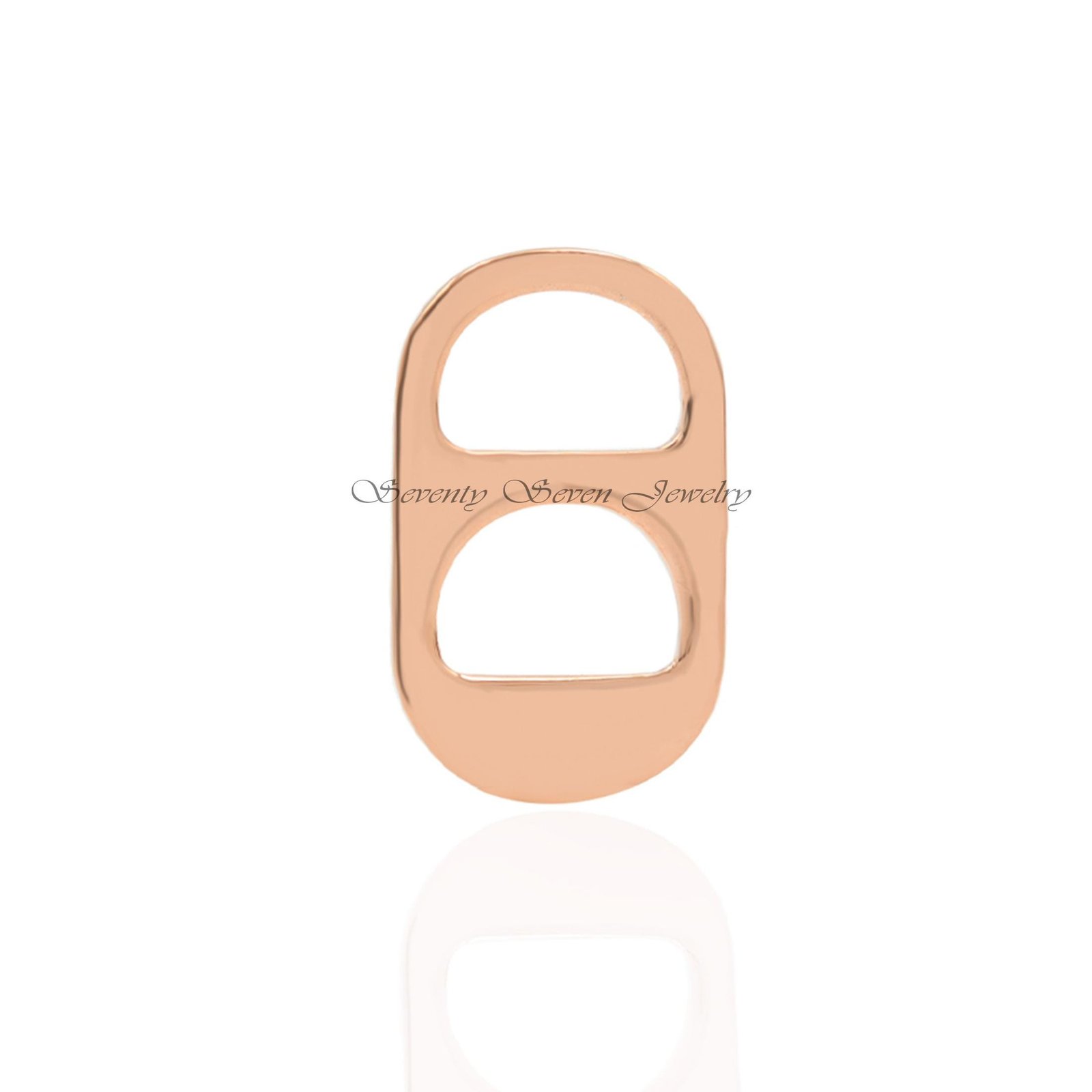 Sterling Silver Soda Can Tab Charm: Pop Top Pendant (22mm) - View 5 - Seventy Seven Jewelry | SKU: SSMJF203-SLYG-V2026 Sterling Silver Soda Can Tab Charm: Pop Top Pendant (22mm) - View 5 - Seventy Seven Jewelry | SKU: SSMJF203-SLYG-V2026