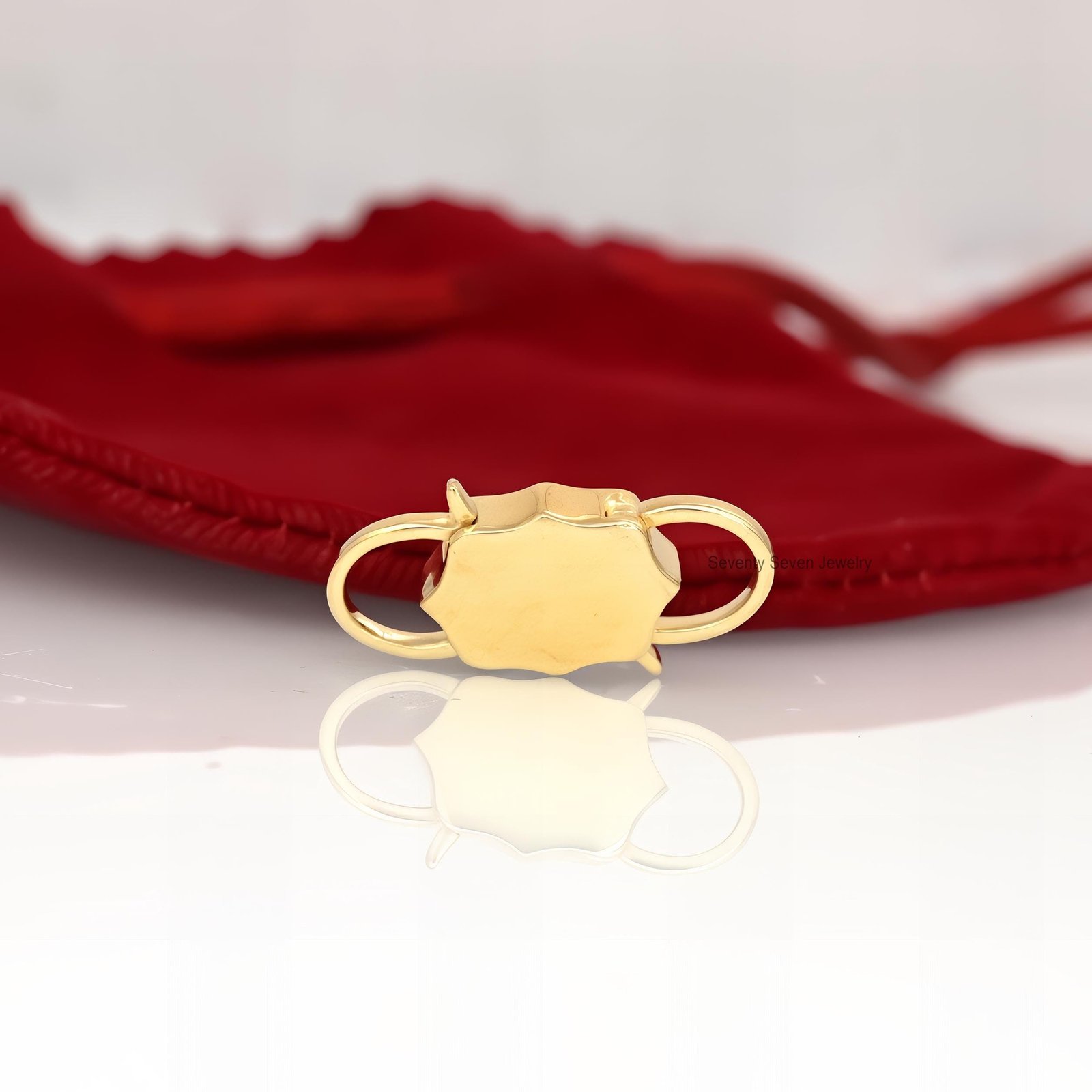 Turquoise & Pink Quartz Padlock Connector: 14k Gold Vermeil, 925 Silver - View 4 - Seventy Seven Jewelry | SKU: SSMJP68-SLYGT Turquoise & Pink Quartz Padlock Connector: 14k Gold Vermeil, 925 Silver - View 4 - Seventy Seven Jewelry | SKU: SSMJP68-SLYGT