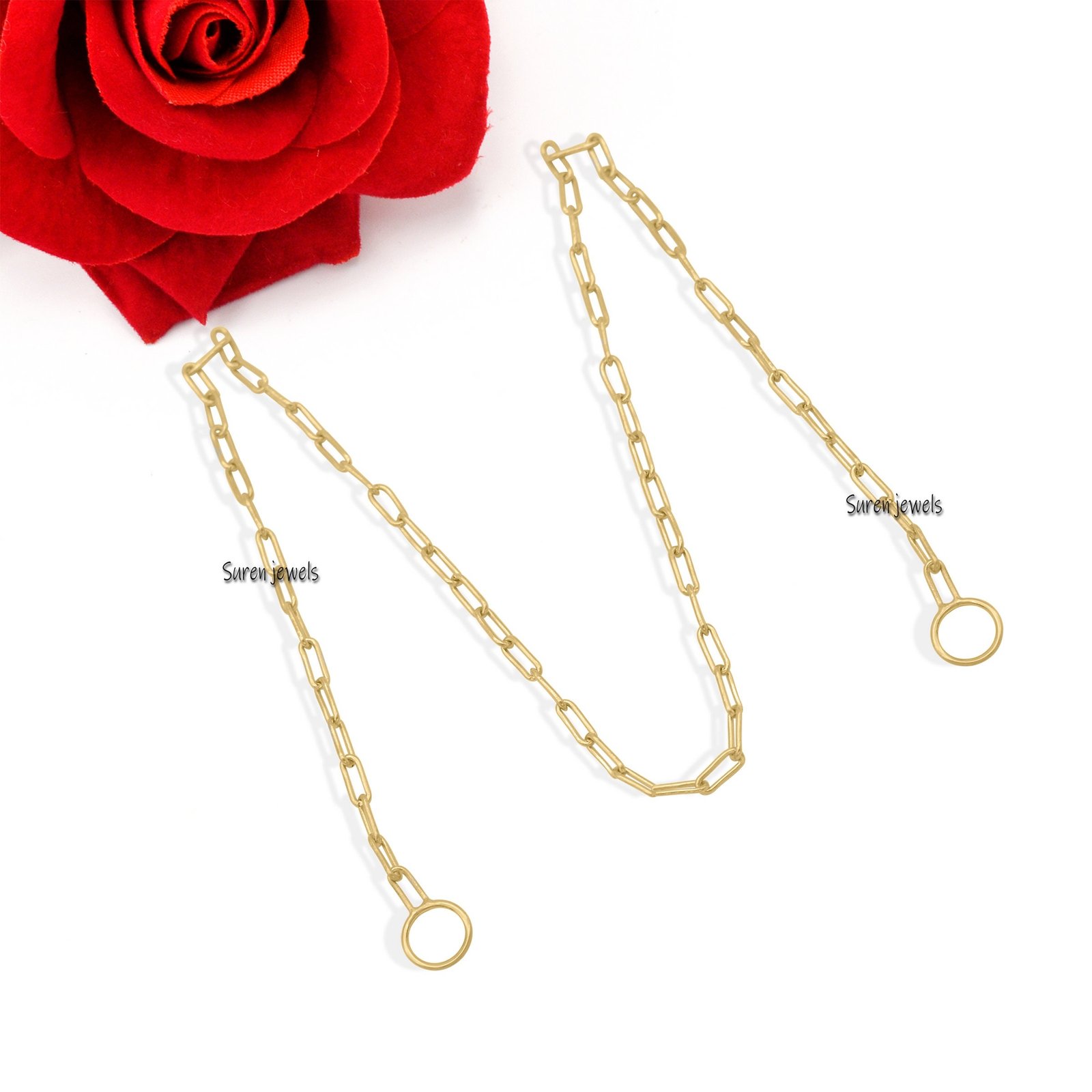 14K Gold Carabiner Cable Chain Necklace: Oval Link Clasp - View 7 - Suren Jewels | SKU: SJN279/G49-14KYG-6.6M-20I-F202 14K Gold Carabiner Cable Chain Necklace: Oval Link Clasp - View 7 - Suren Jewels | SKU: SJN279/G49-14KYG-6.6M-20I-F202