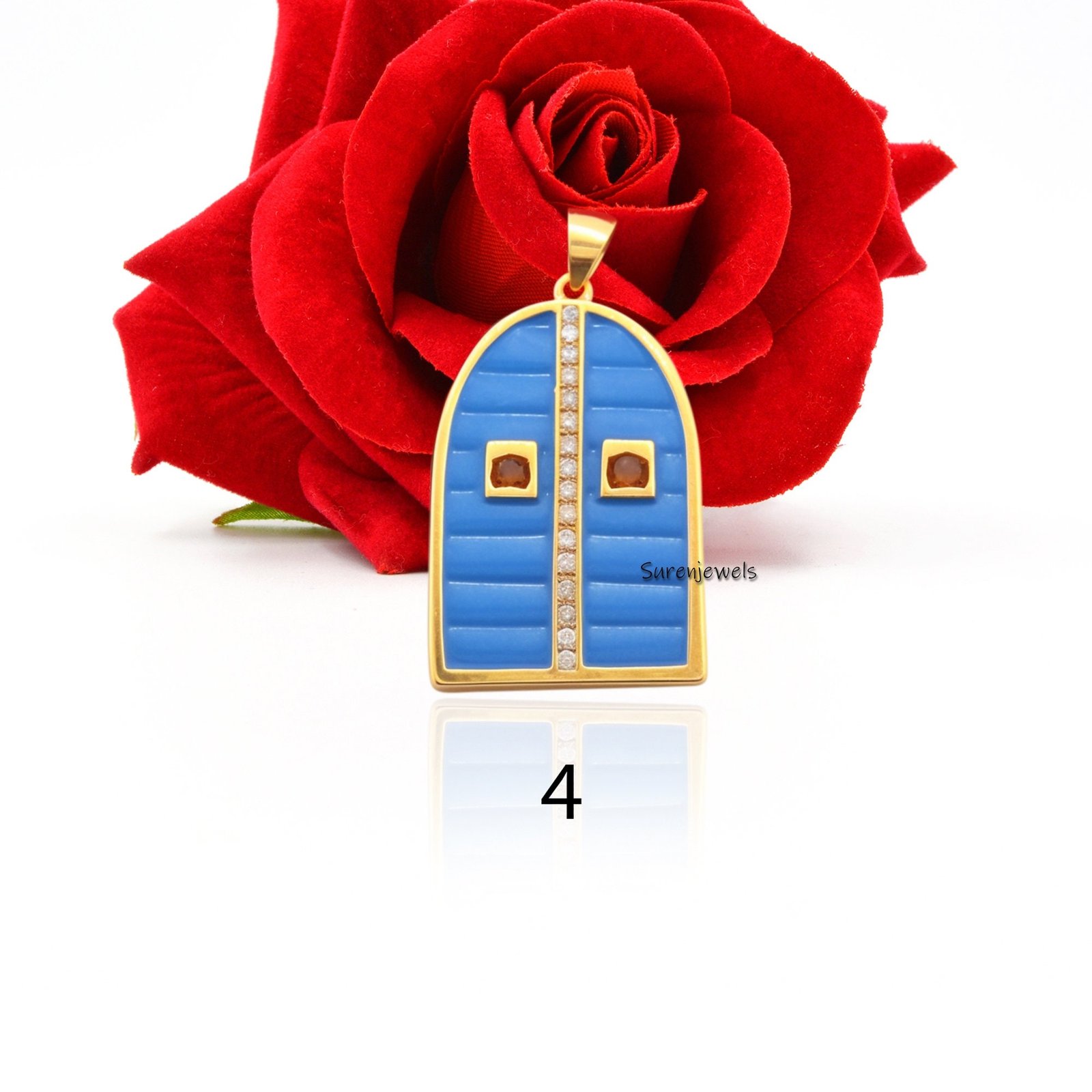 14k Gold Carved Gemstone Pendant: Handmade Vintage Designer Charm - View 6 - Suren Jewels | SKU: SJP2440-SLWGTQMN,SJP4772-SLY 14k Gold Carved Gemstone Pendant: Handmade Vintage Designer Charm - View 6 - Suren Jewels | SKU: SJP2440-SLWGTQMN,SJP4772-SLY