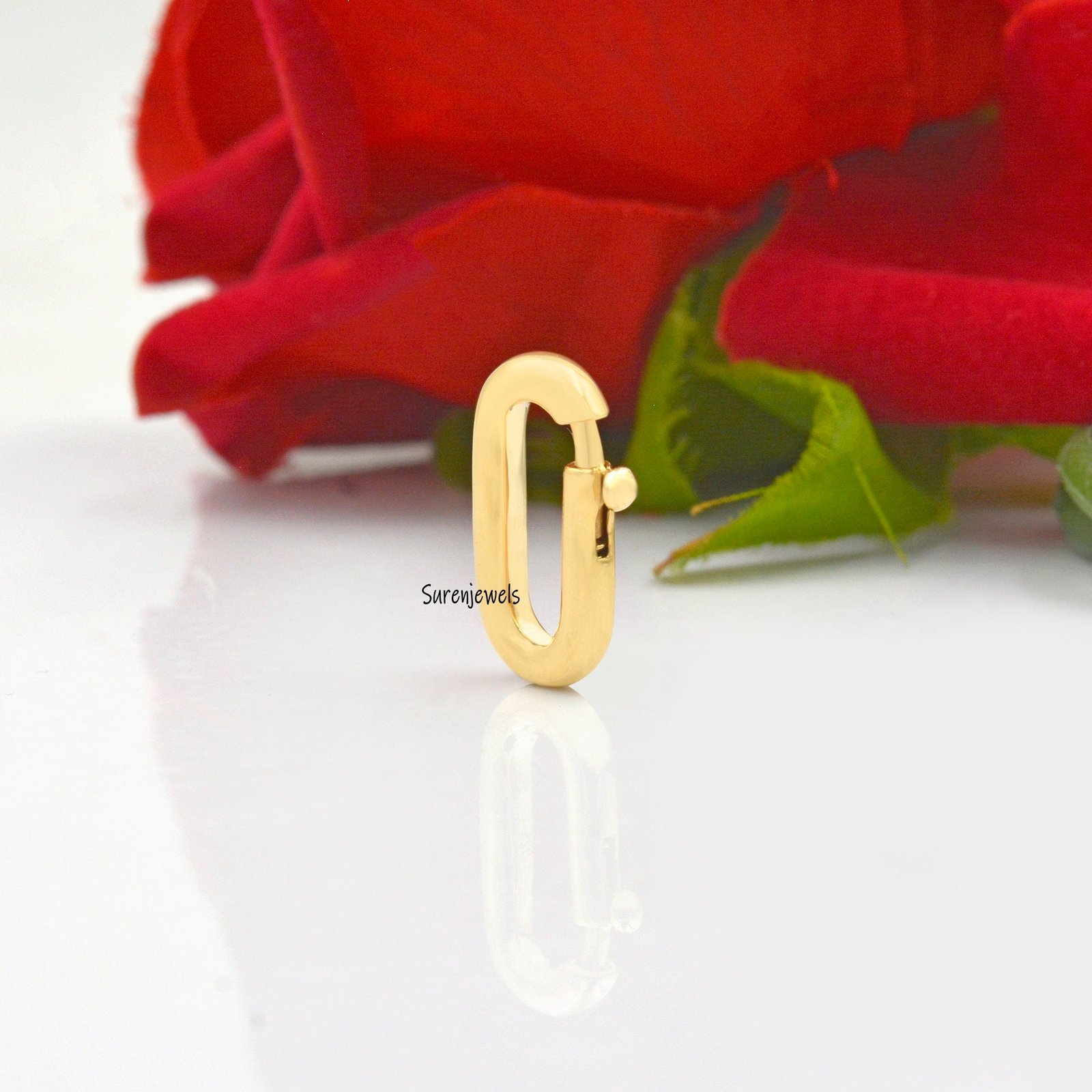 14K Gold Charm Enhancer Holder: Multi-Link Connector - View 2 - Suren Jewels | SKU: SJL1194-SLYG 14K Gold Charm Enhancer Holder: Multi-Link Connector - View 2 - Suren Jewels | SKU: SJL1194-SLYG