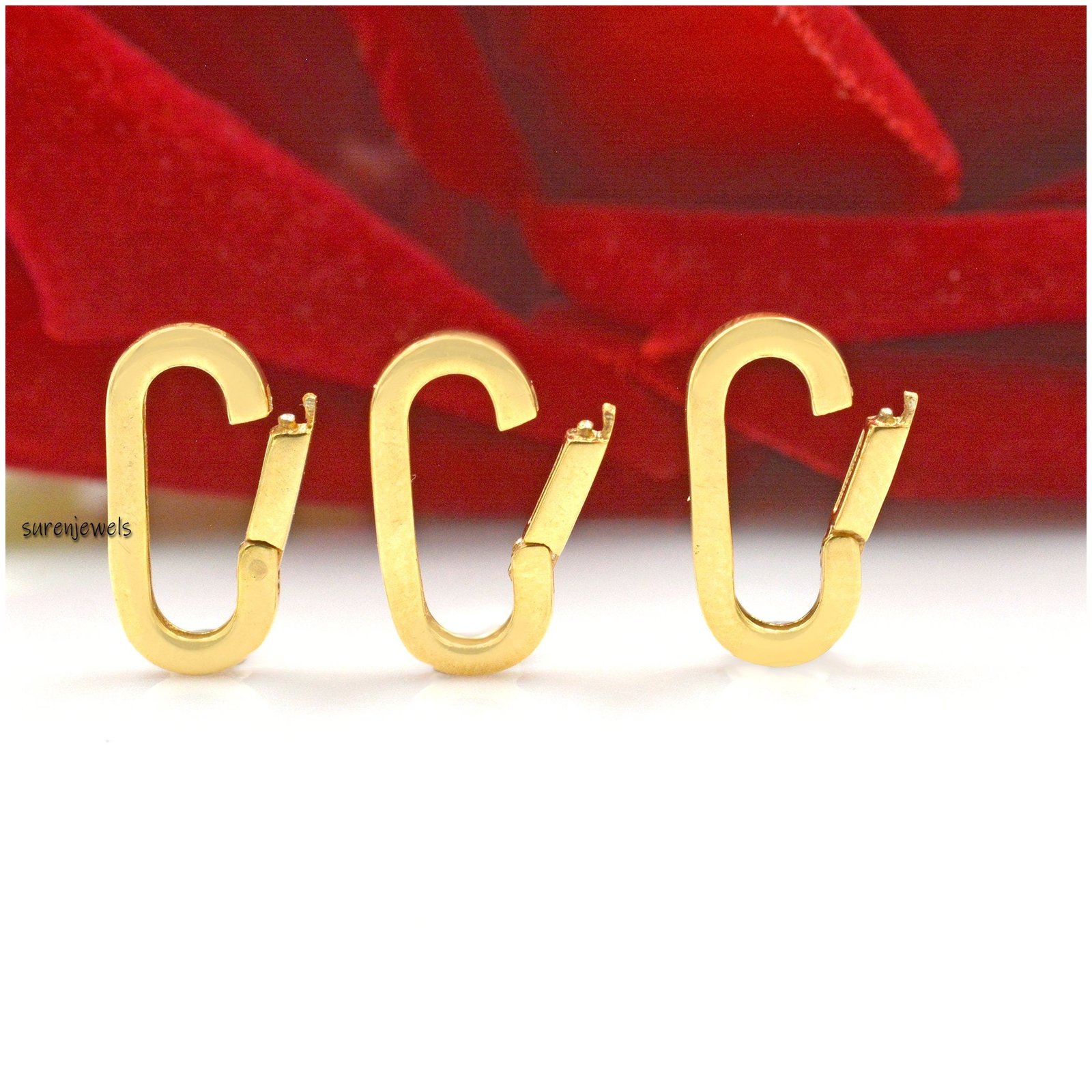 14K Gold Charm Enhancer Link Lock - 20 Pcs Lot - Suren Jewels | SKU: SJP1346-SLYG-15M 14K Gold Charm Enhancer Link Lock - 20 Pcs Lot - Suren Jewels | SKU: SJP1346-SLYG-15M