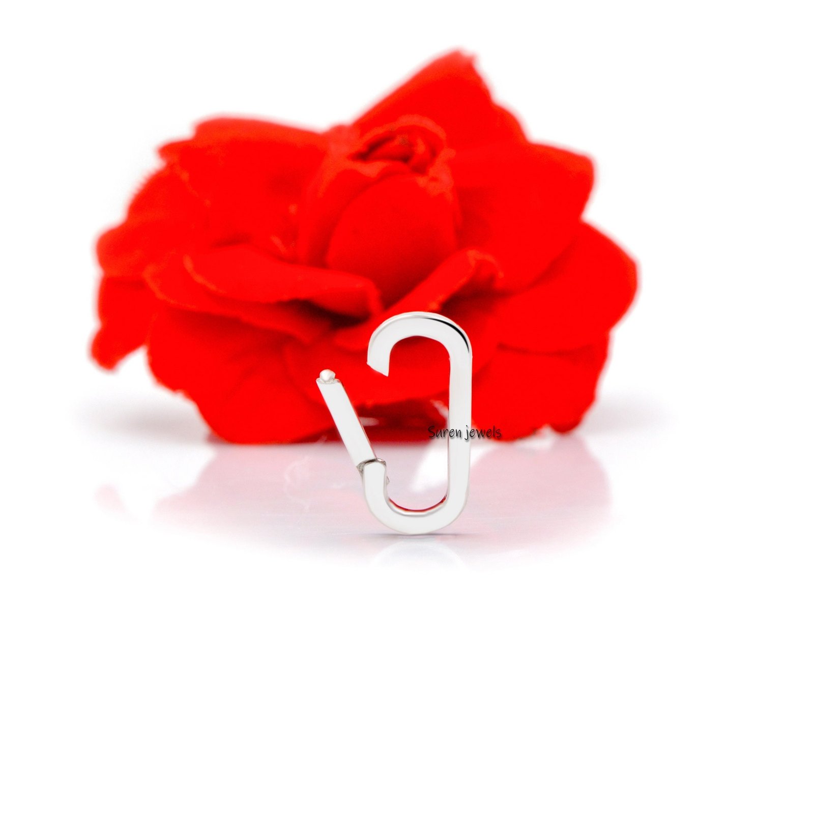 14K Gold Charm Enhancer Link Lock: Solid Gold Holder - View 6 - Suren Jewels | SKU: SJP445-14KYG-15*7M 14K Gold Charm Enhancer Link Lock: Solid Gold Holder - View 6 - Suren Jewels | SKU: SJP445-14KYG-15*7M