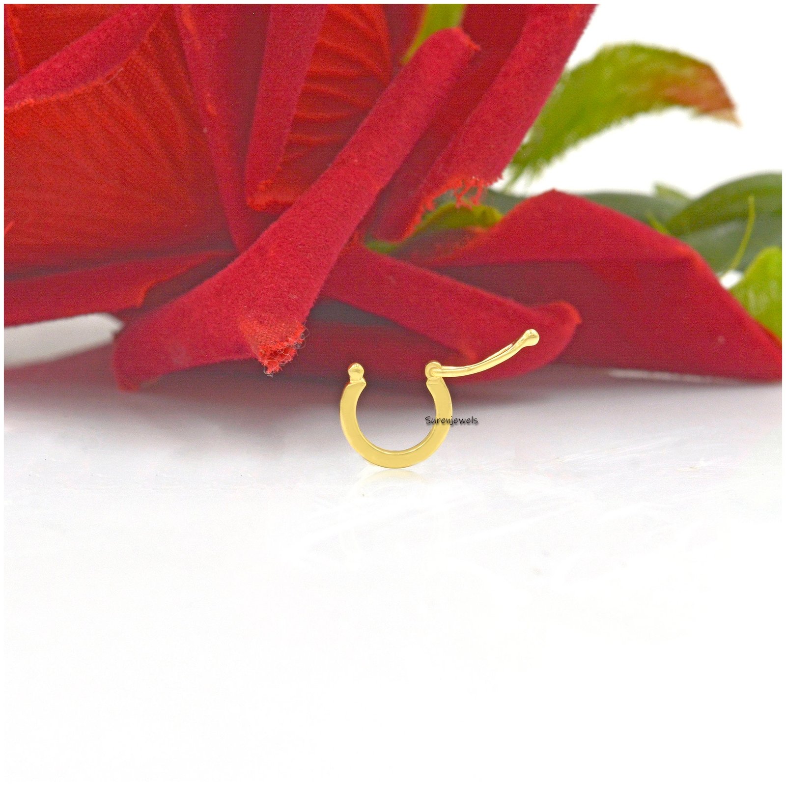 14K Gold Charm Holder: Enhancer Link - View 4 - Suren Jewels | SKU: SJF258-SLYG 14K Gold Charm Holder: Enhancer Link - View 4 - Suren Jewels | SKU: SJF258-SLYG