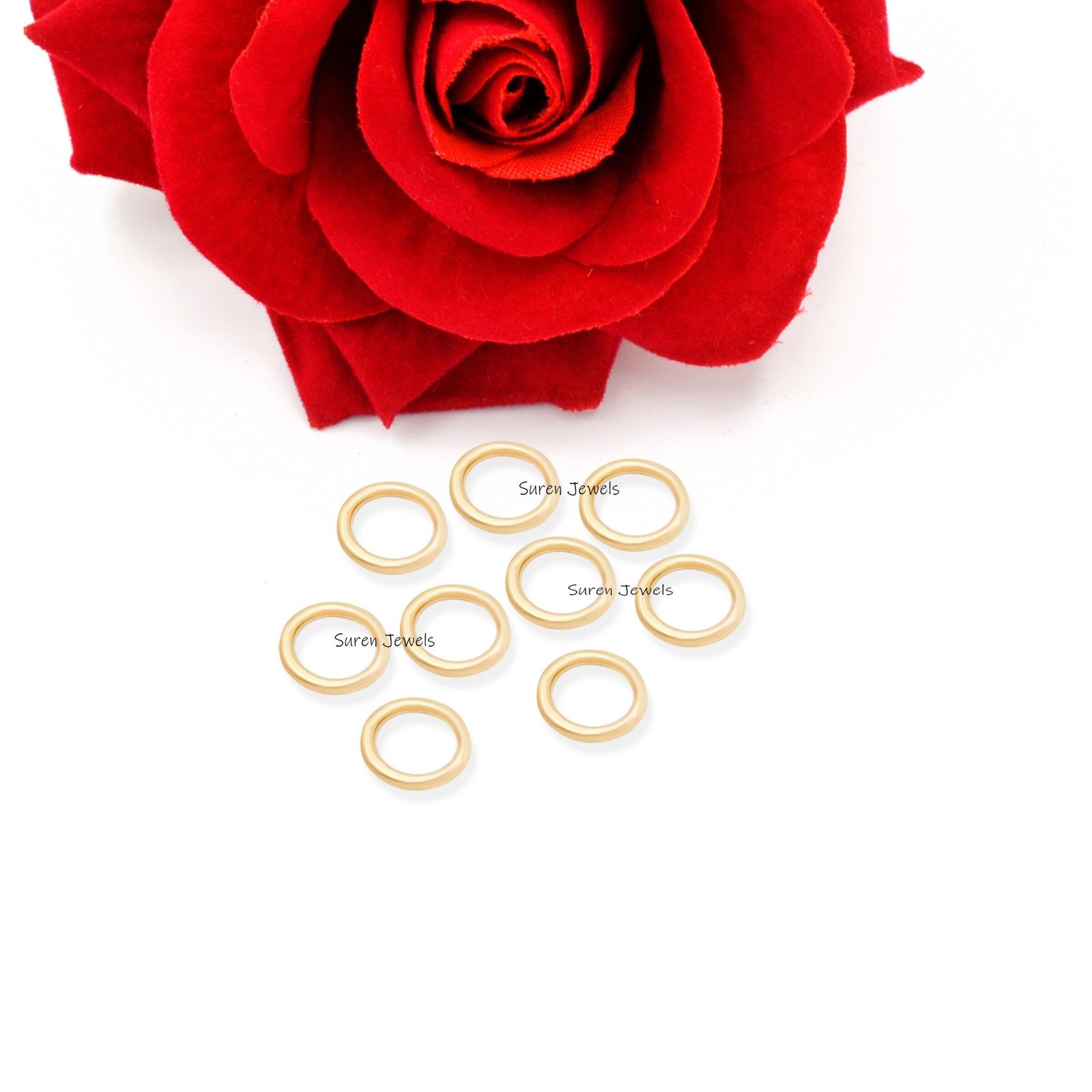 14K Gold Charm Holder Lock: Round Jump Ring Connector (6mm) - Suren Jewels | SKU: SJF127-14KYG 14K Gold Charm Holder Lock: Round Jump Ring Connector (6mm) - Suren Jewels | SKU: SJF127-14KYG