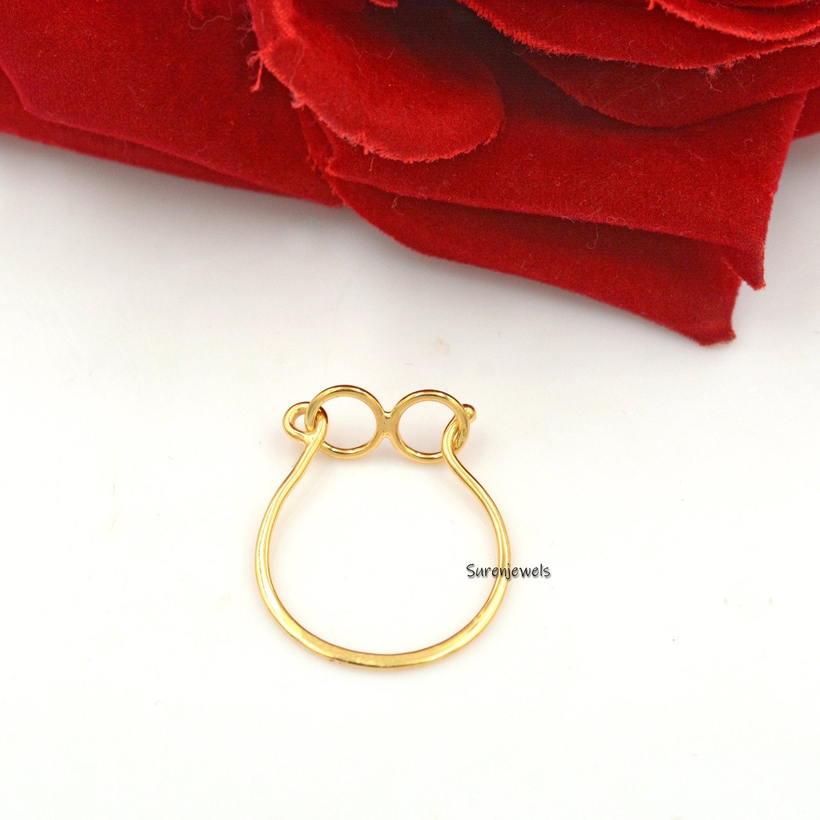 14k Gold Charm Holder Pendant: Handmade Hourglass Design - View 2 - Suren Jewels | SKU: SJP1384-SLYG-20M 14k Gold Charm Holder Pendant: Handmade Hourglass Design - View 2 - Suren Jewels | SKU: SJP1384-SLYG-20M