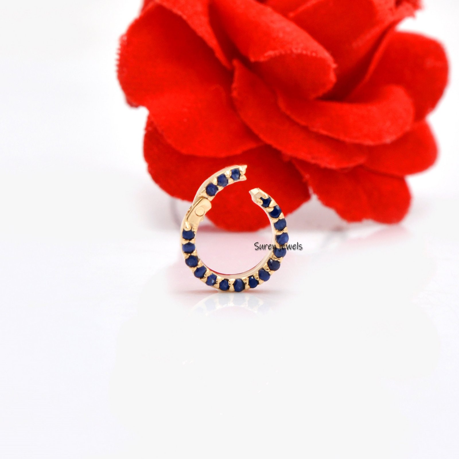 14K Gold Charm Holder: Round Enhancer Link - View 4 - Suren Jewels | SKU: SJF119-14KYGBSP 14K Gold Charm Holder: Round Enhancer Link - View 4 - Suren Jewels | SKU: SJF119-14KYGBSP