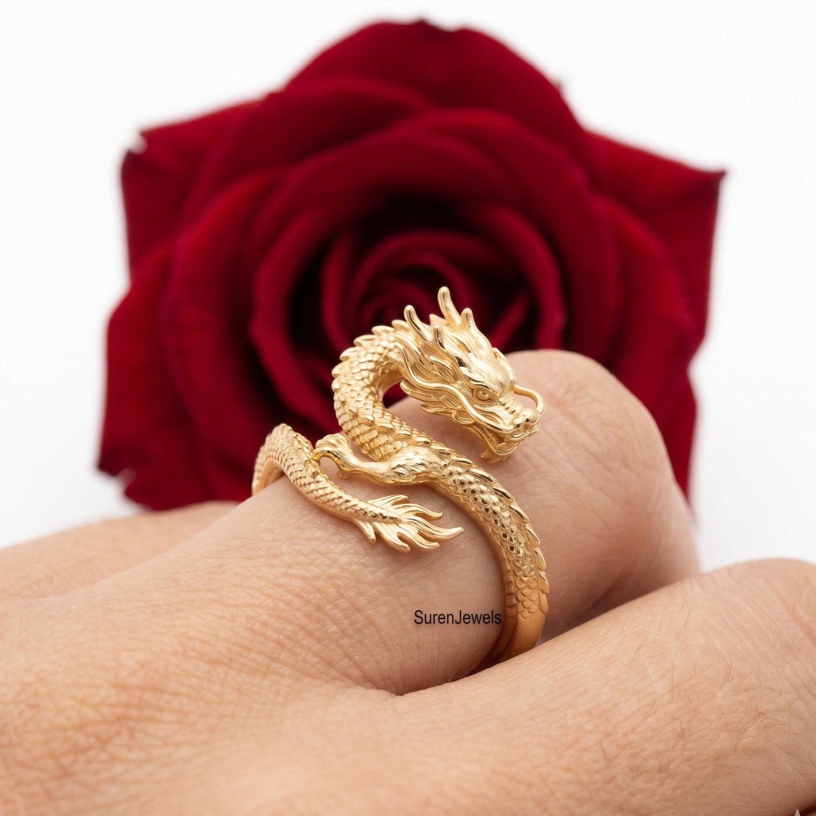 14k Gold Chinese Dragon Ring, Gold Chinese Dragon Ring, Chinese Dragon Jewelry, Dainty Solid Gold Dragon Ring, Gold Dragon Ri 14k Gold Chinese Dragon Ring, Gold Chinese Dragon Ring, Chinese Dragon Jewelry, Dainty Solid Gold Dragon Ring, Gold Dragon Ri