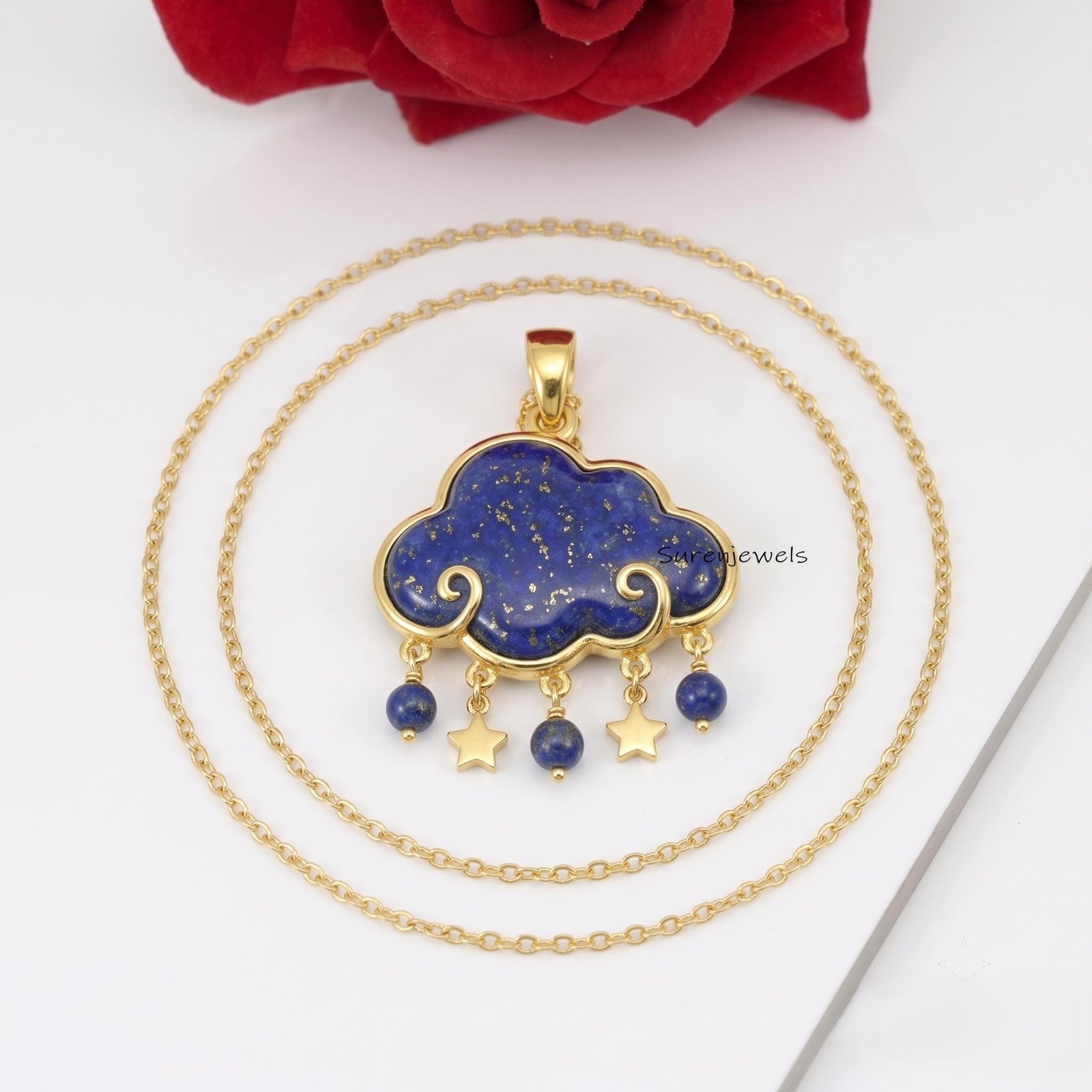 14K Gold Cloud Pendant, 14K Gemstone Cloud Pendant, Designer Star Cloud Pendant, Gold Rainy Opal Cloud Pendant, Turquoise Clo 14K Gold Cloud Pendant, 14K Gemstone Cloud Pendant, Designer Star Cloud Pendant, Gold Rainy Opal Cloud Pendant, Turquoise Clo