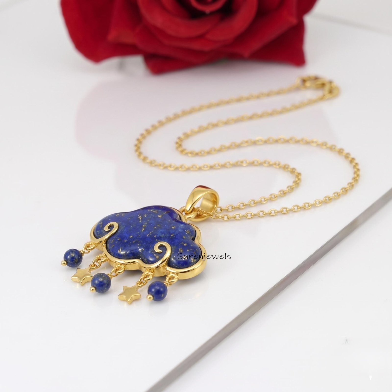14K Gold Cloud Pendant, 14K Gemstone Cloud Pendant, Designer Star Cloud Pendant, Gold Rainy Opal Cloud Pendant, Turquoise Clo 14K Gold Cloud Pendant, 14K Gemstone Cloud Pendant, Designer Star Cloud Pendant, Gold Rainy Opal Cloud Pendant, Turquoise Clo