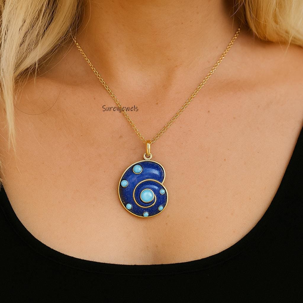 14k Gold Cowrie Shell Pendant: Pearl & CZ Accent - View 2 - Suren Jewels | SKU: SJP5068-SLYGLPZTQ-30M 14k Gold Cowrie Shell Pendant: Pearl & CZ Accent - View 2 - Suren Jewels | SKU: SJP5068-SLYGLPZTQ-30M