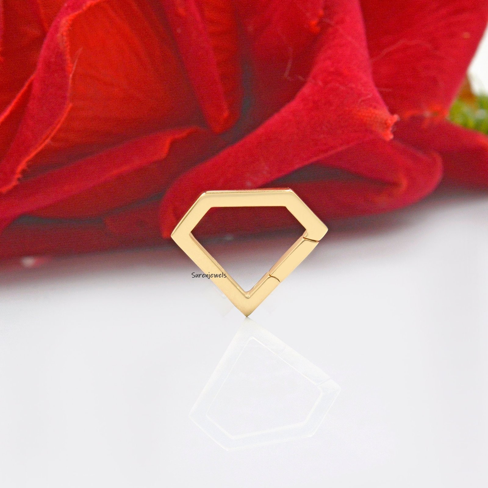 14K Gold Diamond Charm Connector: Openable Link Enhancer - View 4 - Suren Jewels | SKU: SJP638- 14K Gold Diamond Charm Connector: Openable Link Enhancer - View 4 - Suren Jewels | SKU: SJP638-