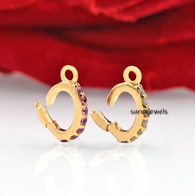 14K Gold Diamond Charm Lock: Enhancer Pendant Clasp - View 2 - Suren Jewels | SKU: SJP1462-SLYGDI 14K Gold Diamond Charm Lock: Enhancer Pendant Clasp - View 2 - Suren Jewels | SKU: SJP1462-SLYGDI