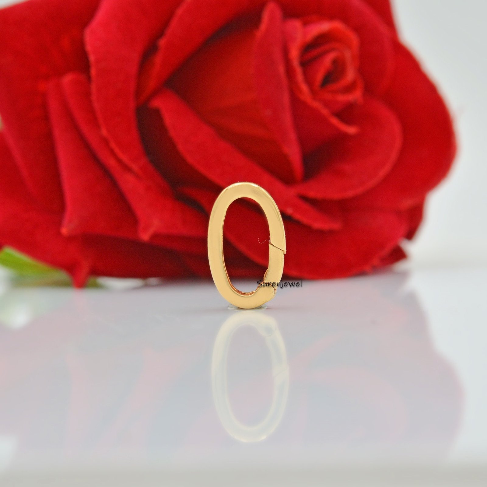 14K Gold Diamond Charm Lock, Enhancer Pendant Clip - View 3 - Suren Jewels | SKU: SJP804- 14K Gold Diamond Charm Lock, Enhancer Pendant Clip - View 3 - Suren Jewels | SKU: SJP804-