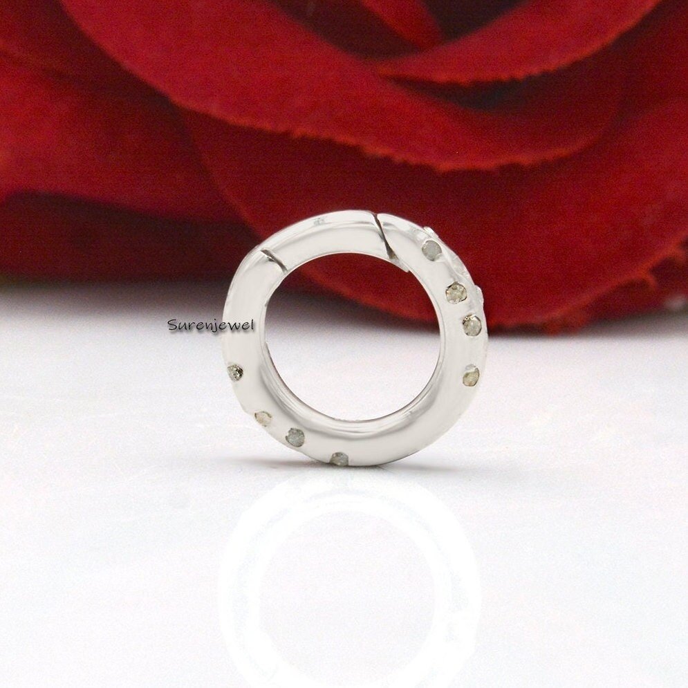 14k Gold Diamond Charm Lock: Small Pendant Holder (15MM) - Suren Jewels | SKU: SJP973-SLYGDI-15M 14k Gold Diamond Charm Lock: Small Pendant Holder (15MM) - Suren Jewels | SKU: SJP973-SLYGDI-15M