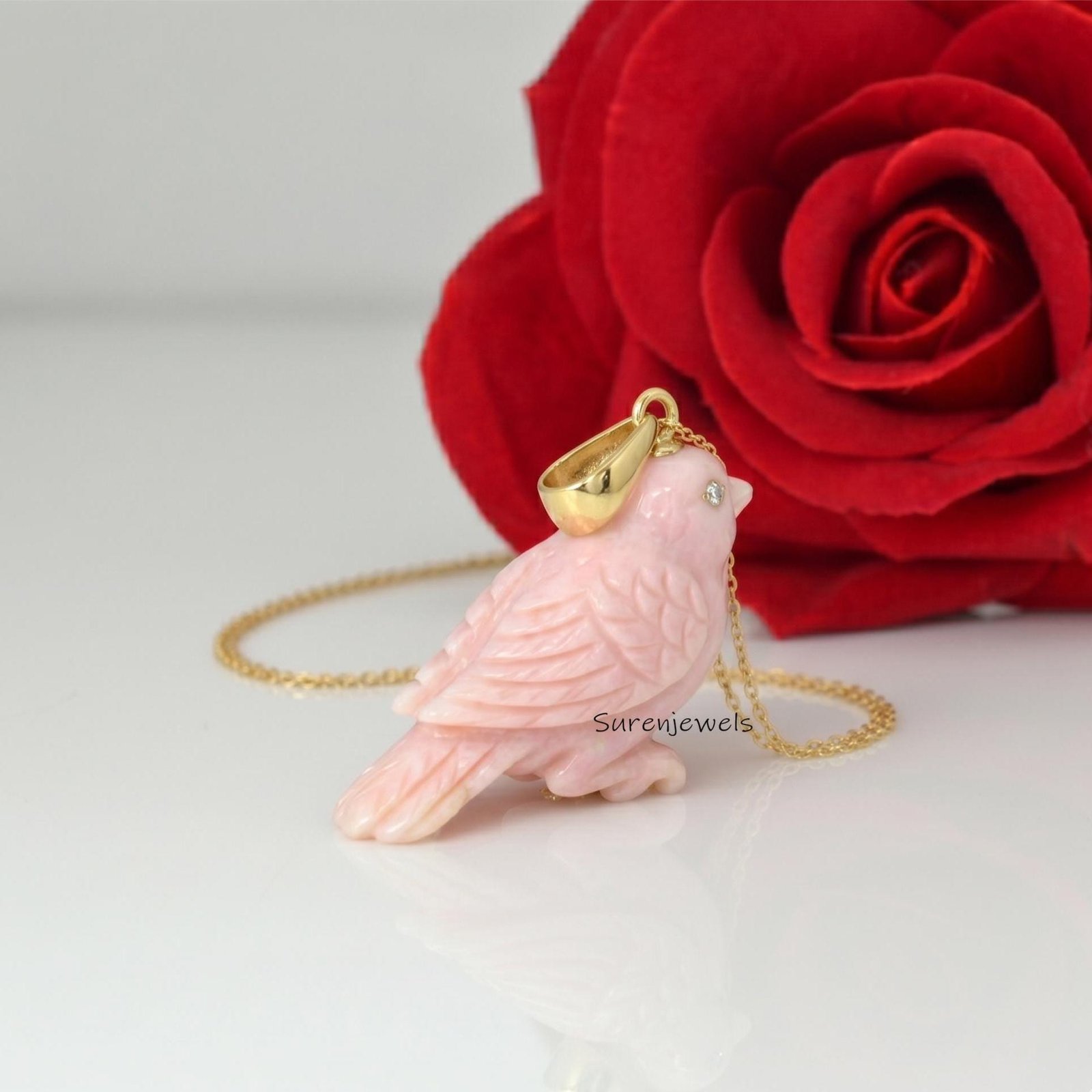 14k Gold Gemstone Bird Pendant, Gold Bird Pendant Jewelry, Dainty Gold Bird Pendant, 14k Animal jewelry, Bird 14k Gold Pendan 14k Gold Gemstone Bird Pendant, Gold Bird Pendant Jewelry, Dainty Gold Bird Pendant, 14k Animal jewelry, Bird 14k Gold Pendan