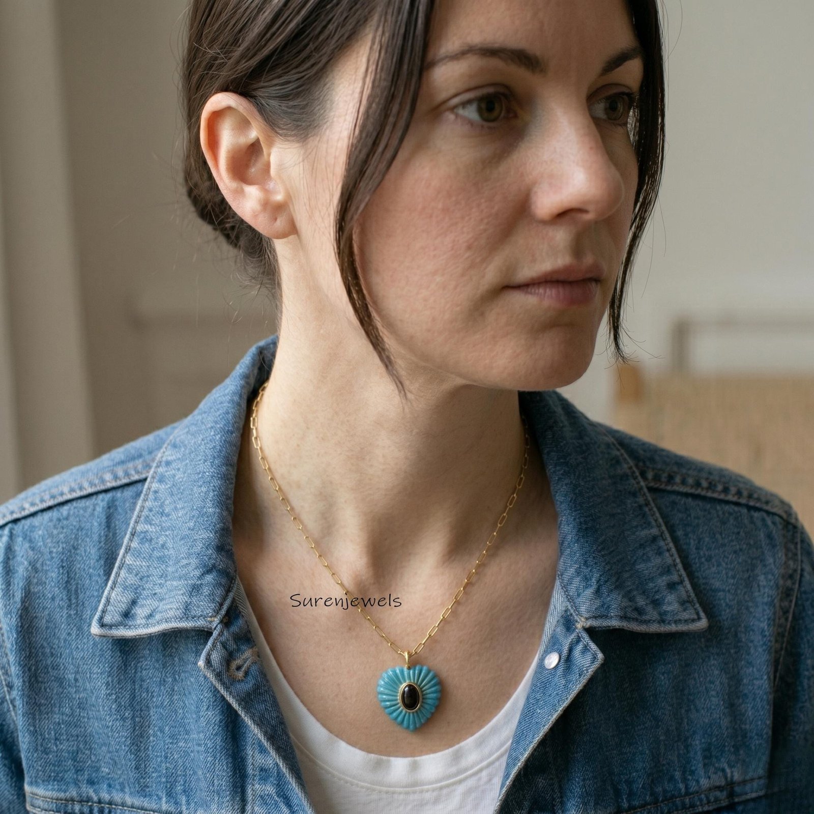 14K Gold Gemstone Fluted Heart Pendant: Designer Gemstone Heart Pendant, carved Gemstone Heart Pendant, Handmade Gemstone Hea 14K Gold Gemstone Fluted Heart Pendant: Designer Gemstone Heart Pendant, carved Gemstone Heart Pendant, Handmade Gemstone Hea