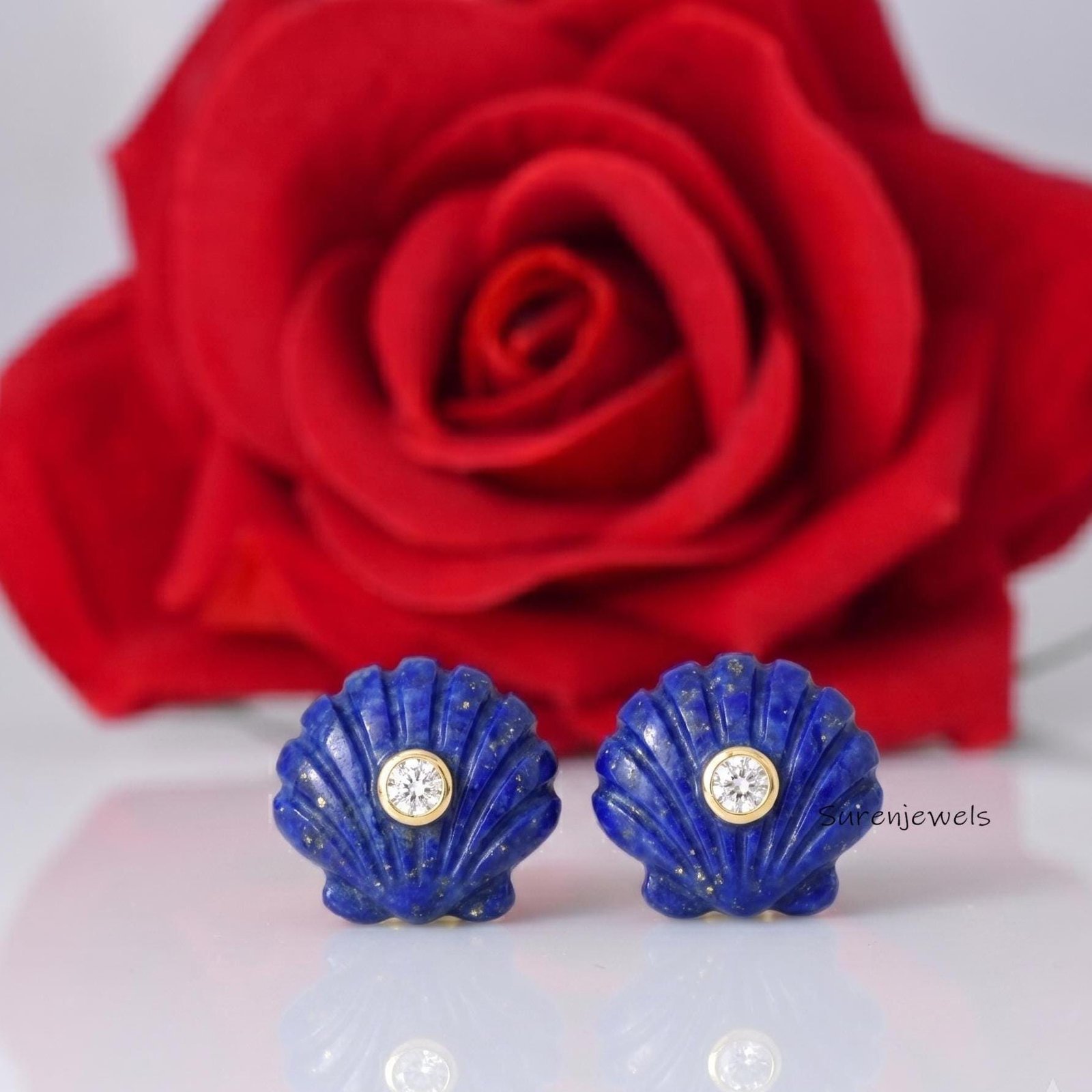 14K Gold Gemstone Sea Shell Studs, Gold Shell Stud Earrings, 14K Gemstone Beach Sea Shell Earrings, Gold Carved Shell Studs, 14K Gold Gemstone Sea Shell Studs, Gold Shell Stud Earrings, 14K Gemstone Beach Sea Shell Earrings, Gold Carved Shell Studs,